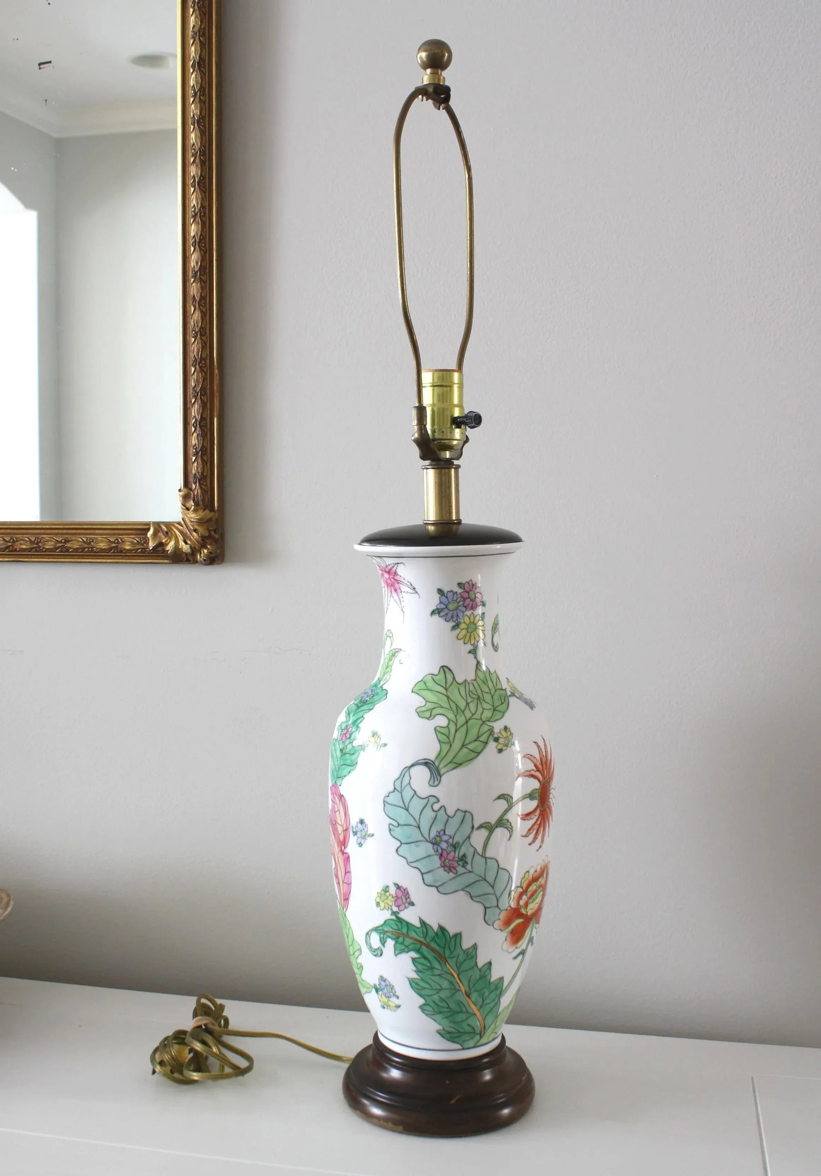 Mid 20th Century Frederick Cooper Regency Gilt Detail Botanical Ginger Lamp - 4