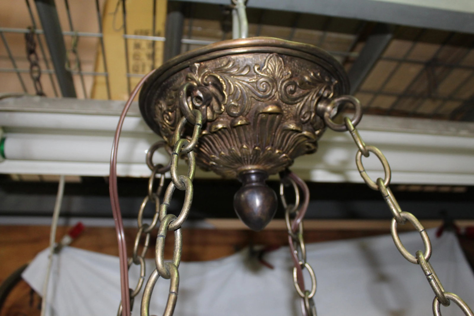 1990s English/Empire Bronze and Alabaster Chandelier - 6