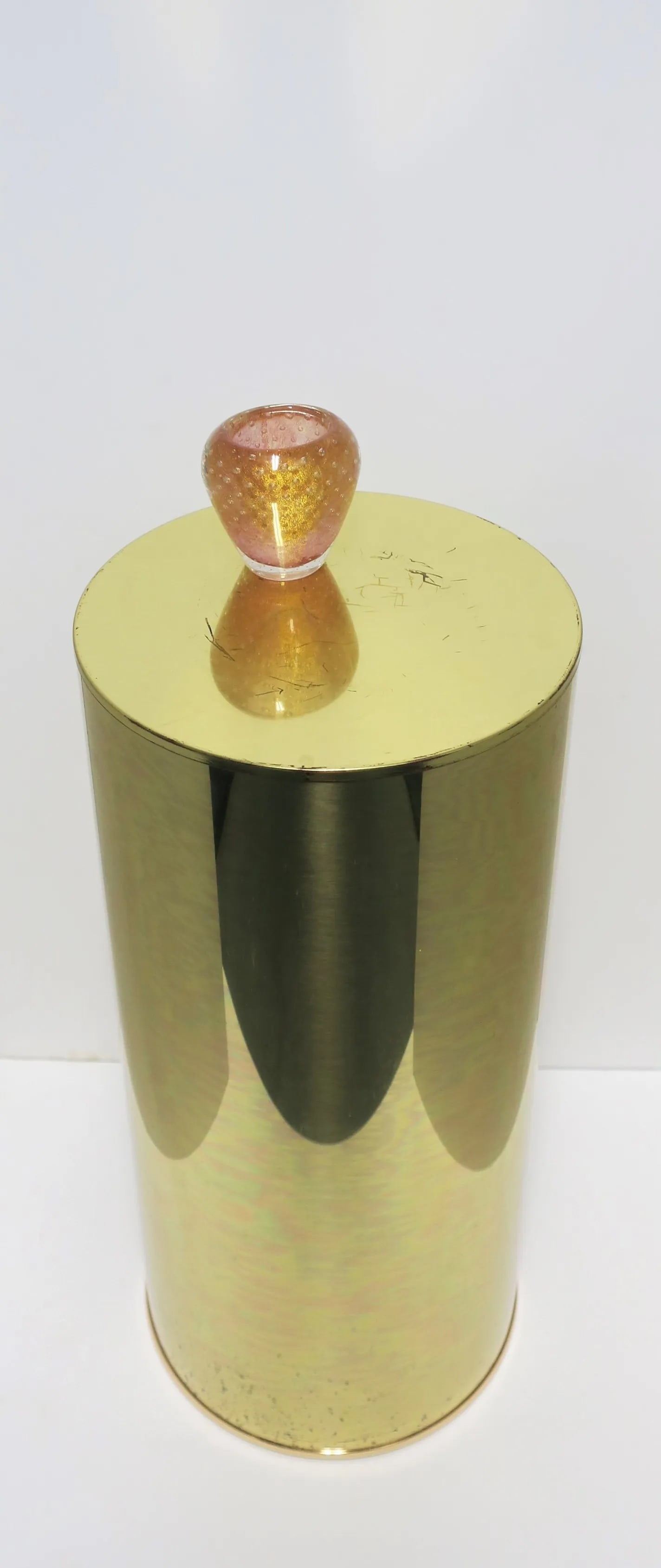 Pink and Gold Modern Italian Murano Barovier Toso Art Glass Vase - 5