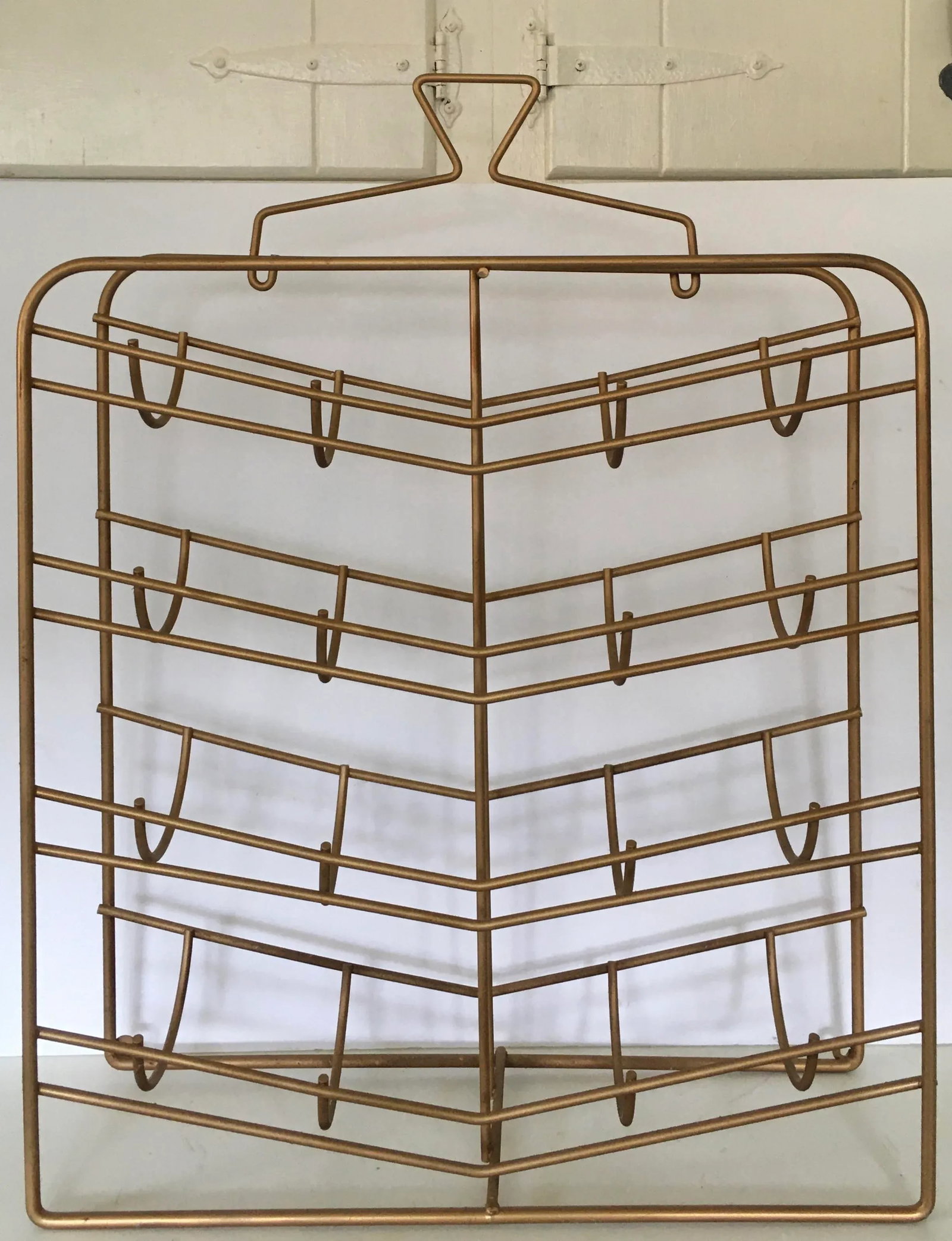 Mid-Century Modern Iron Wine Racks - a Pair - 3