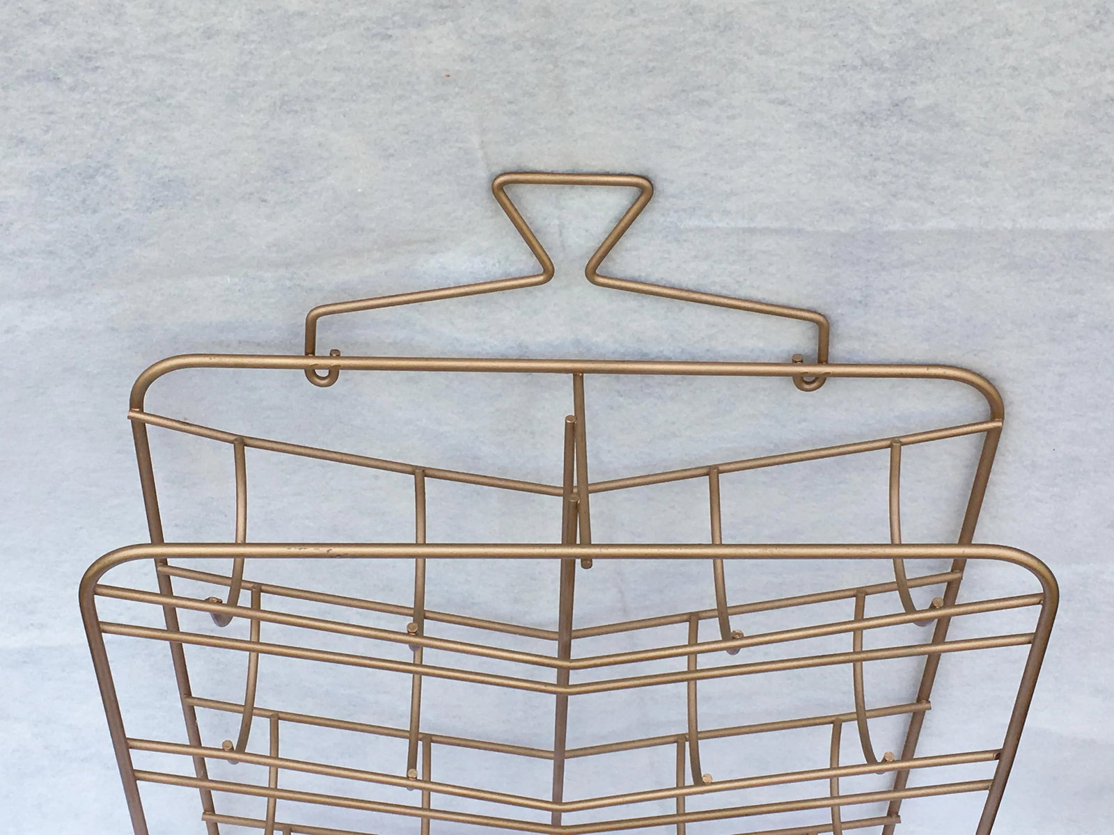 Mid-Century Modern Iron Wine Racks - a Pair - 4