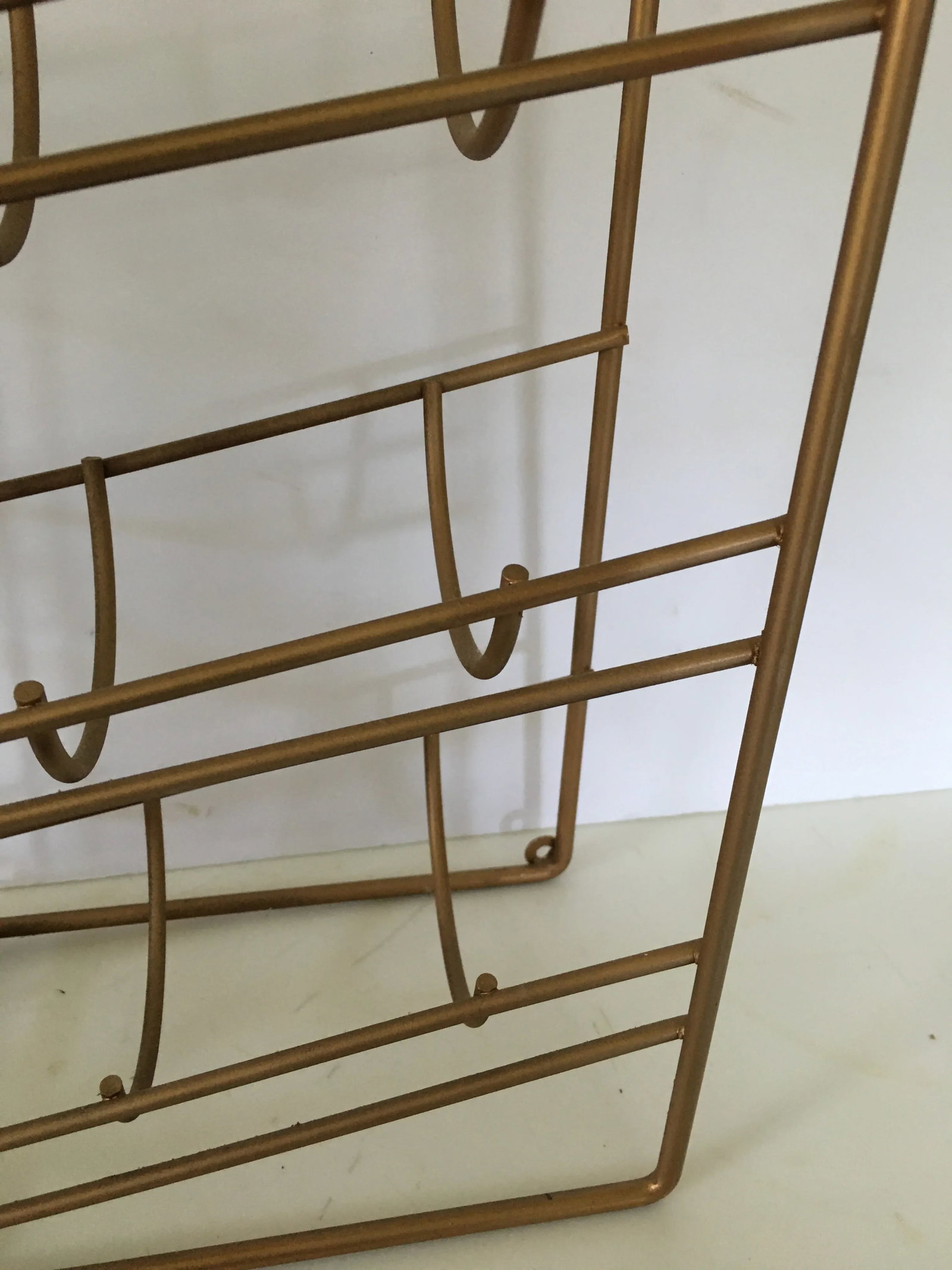 Mid-Century Modern Iron Wine Racks - a Pair - 5