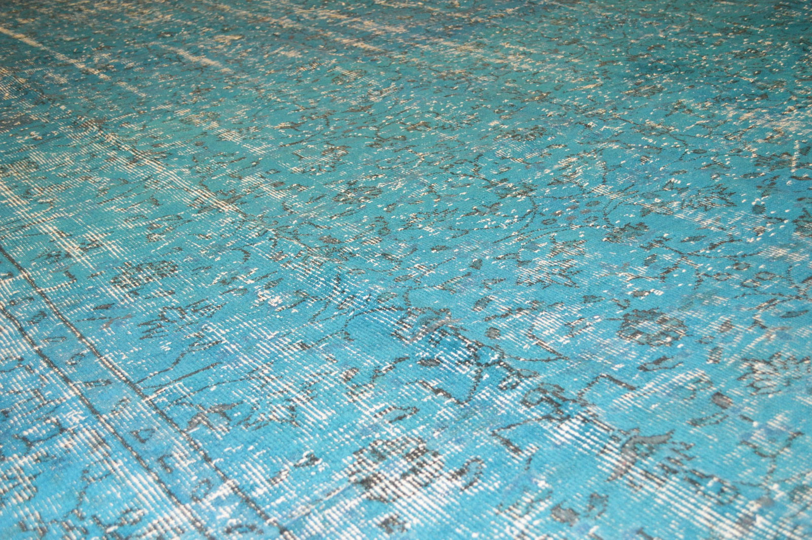 Vintage Turkish Anatolian Overdyed Hand Knotted Organic Wool Fine Weave Rug,8'9"x11'6" - 2