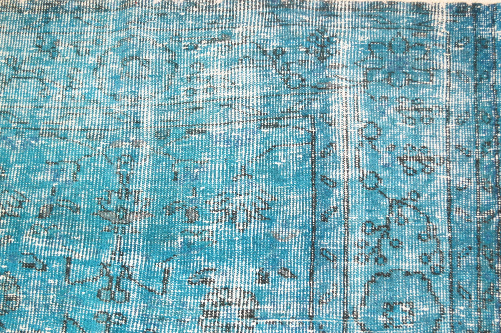 Vintage Turkish Anatolian Overdyed Hand Knotted Organic Wool Fine Weave Rug,8'9"x11'6" - 4