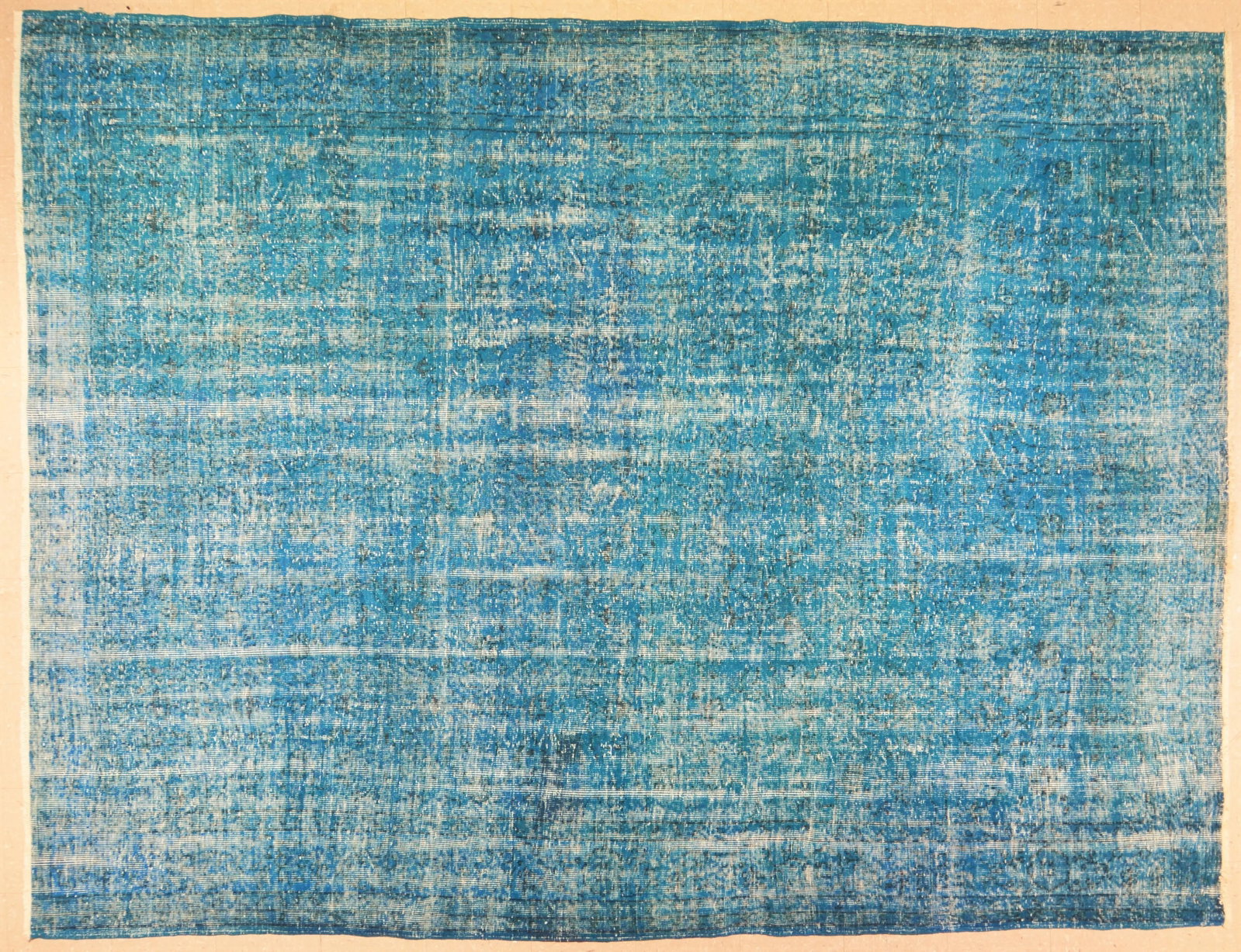 Vintage Turkish Anatolian Overdyed Hand Knotted Organic Wool Fine Weave Rug,8'9"x11'6" - 5