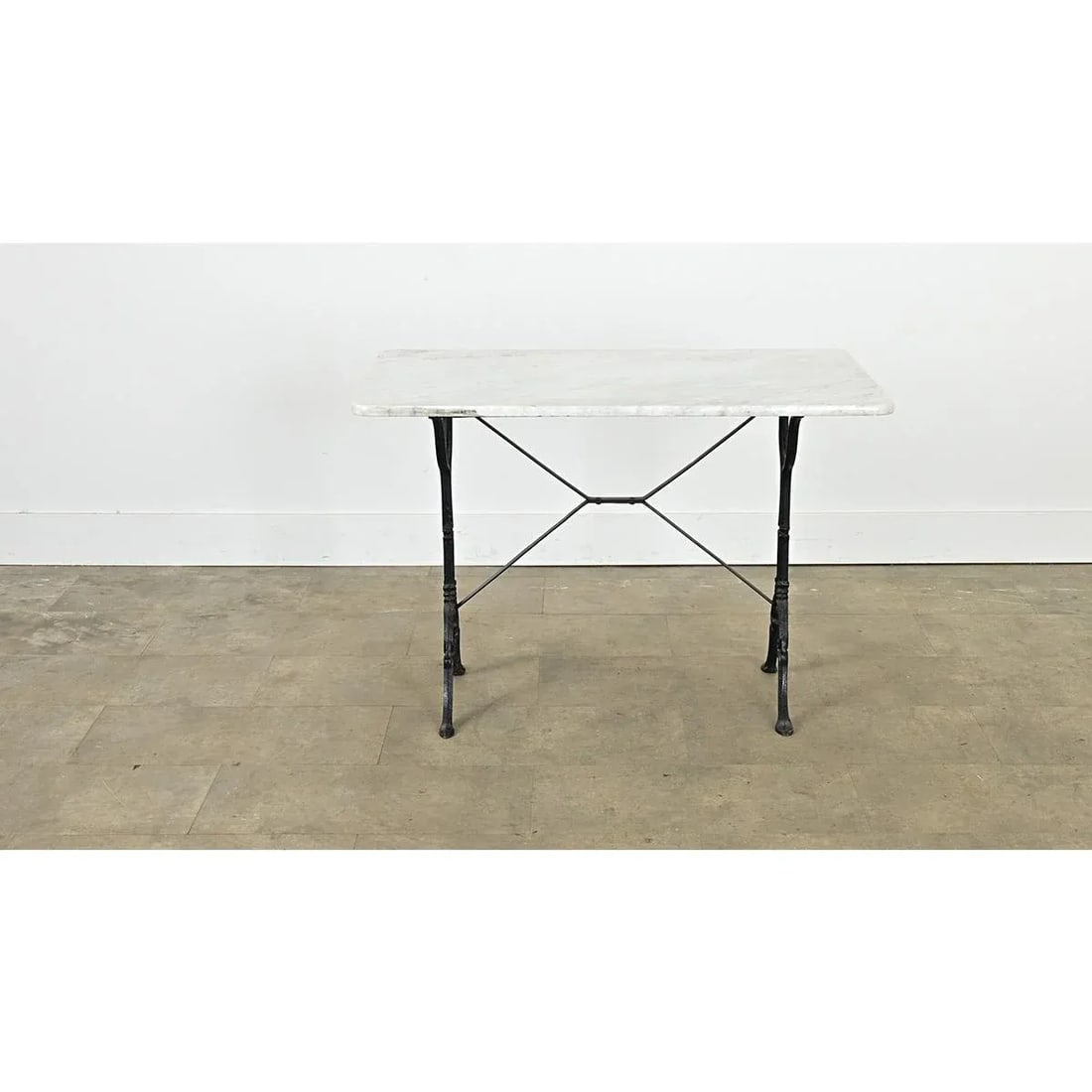 French19th Century Bistro Table With Marble Top - 10