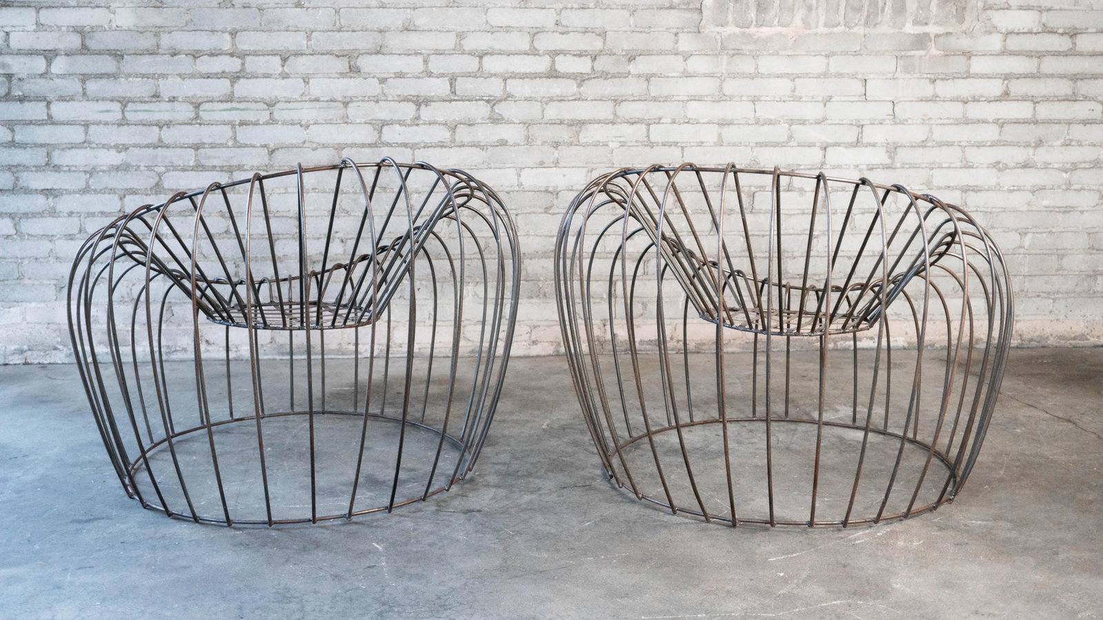 Mid Century Modern Metal Bubble Chairs - A Pair - 9