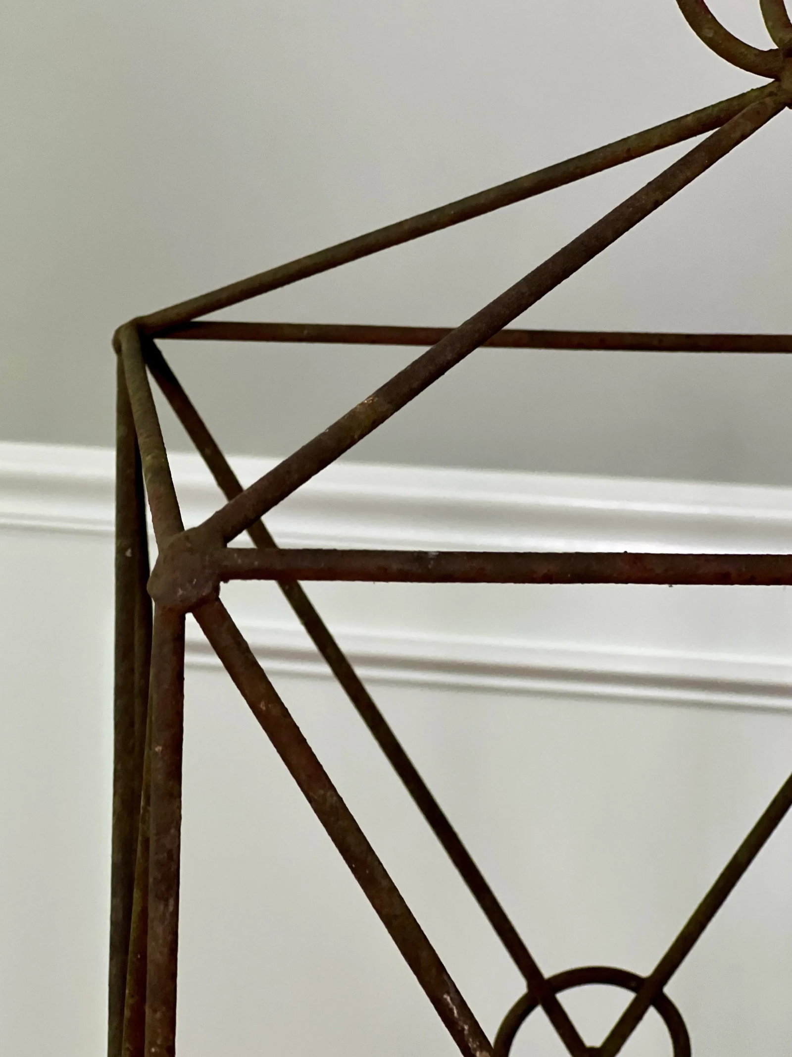 20th Century Wrought Iron Square Garden Obelisks - Set of 2 - 10