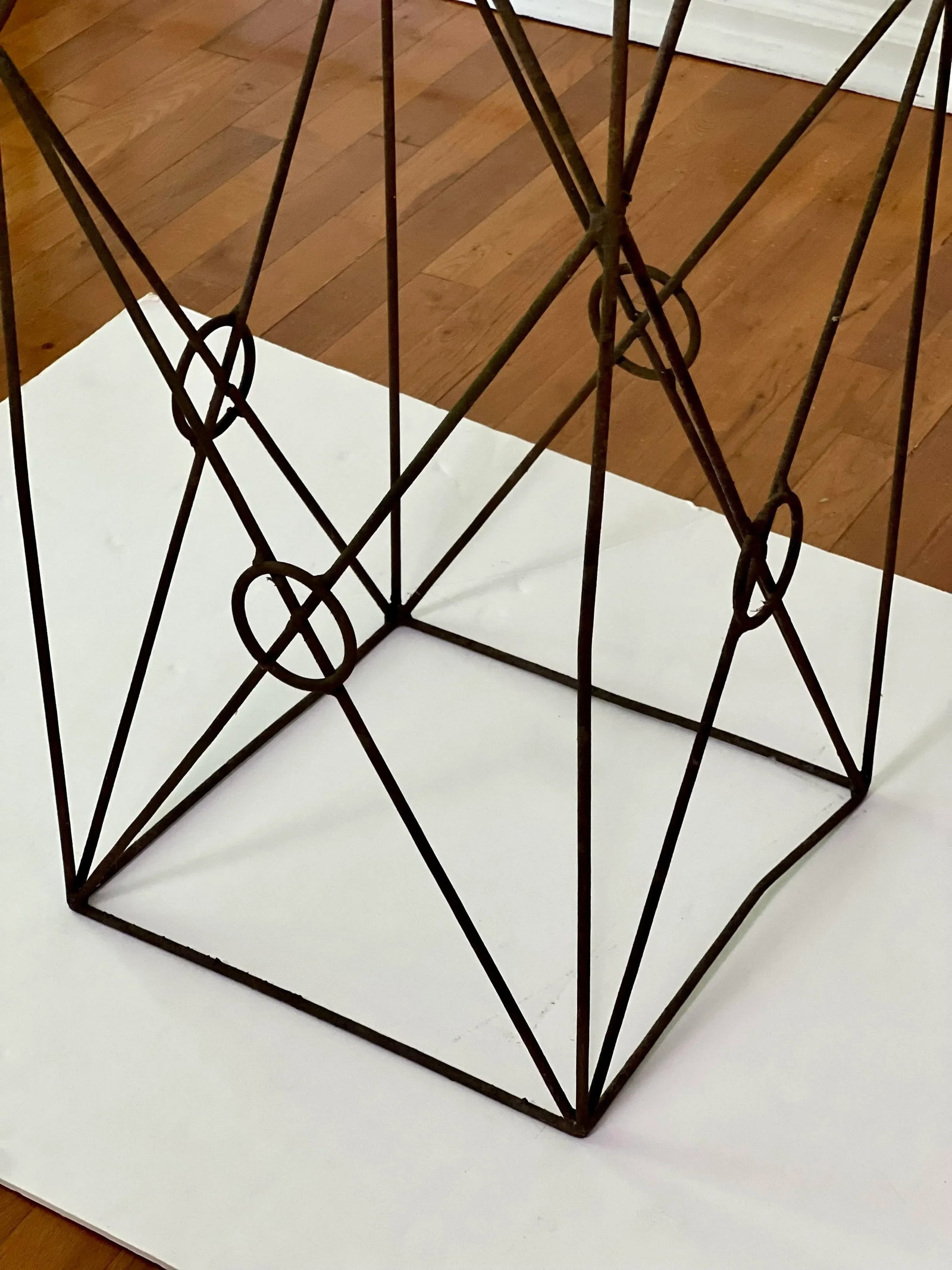 20th Century Wrought Iron Square Garden Obelisks - Set of 2 - 6