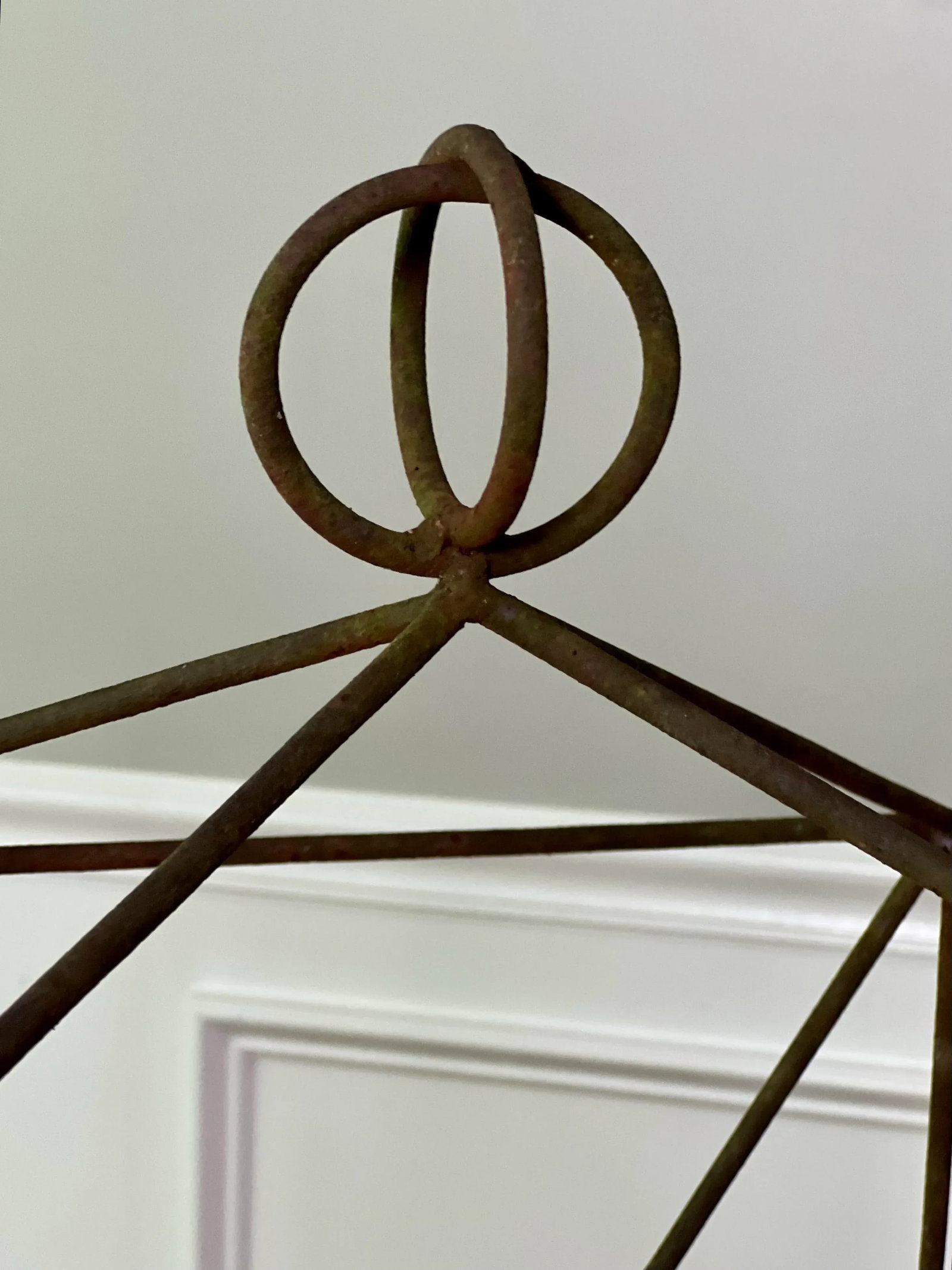 20th Century Wrought Iron Square Garden Obelisks - Set of 2 - 9