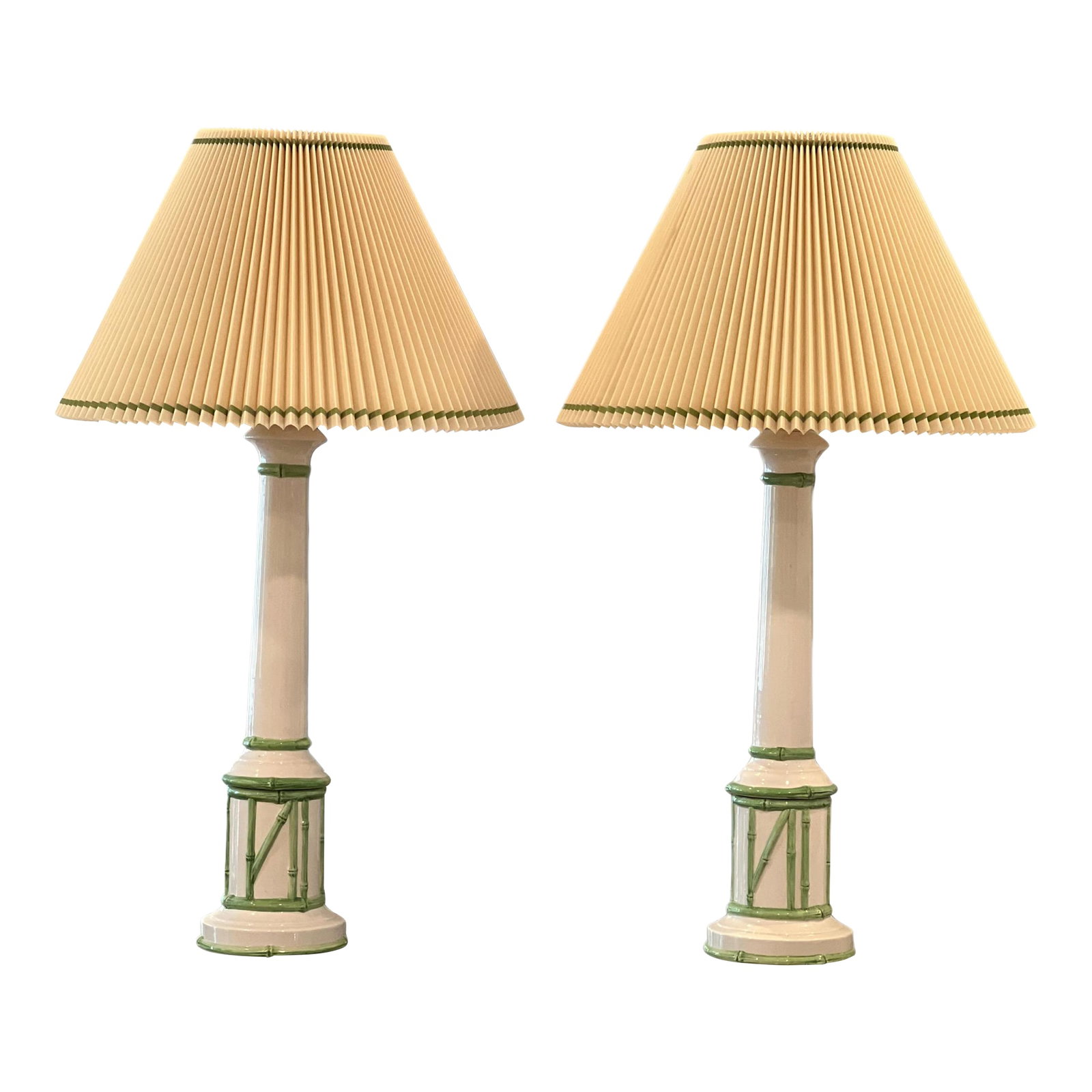Pair of 1980s Palm Beach Style Faux Bamboo Italian Lamps (1 of 18)