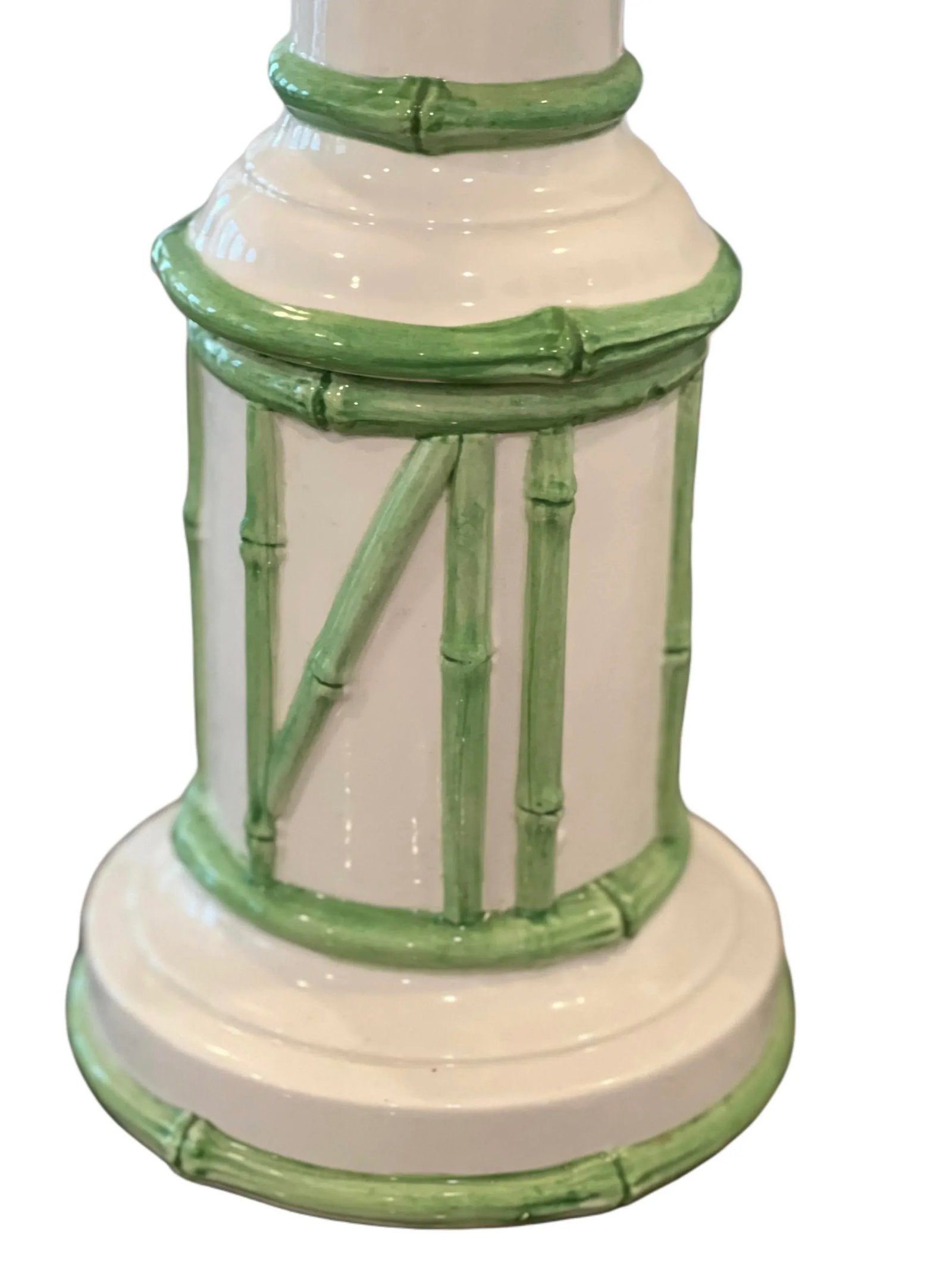 Pair of 1980s Palm Beach Style Faux Bamboo Italian Lamps - 2