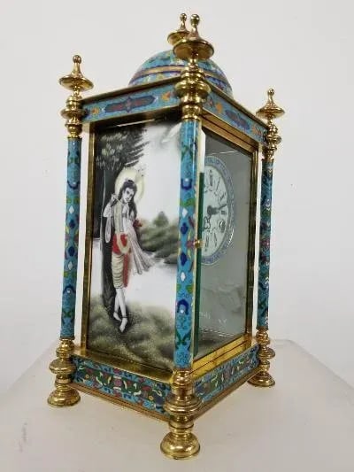 Vintage Asian Cloisonne Clock - 10