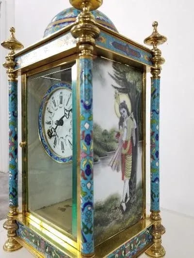 Vintage Asian Cloisonne Clock - 2
