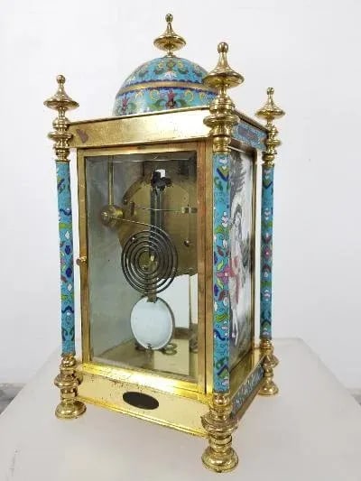 Vintage Asian Cloisonne Clock - 3