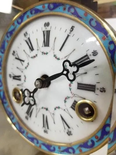 Vintage Asian Cloisonne Clock - 5