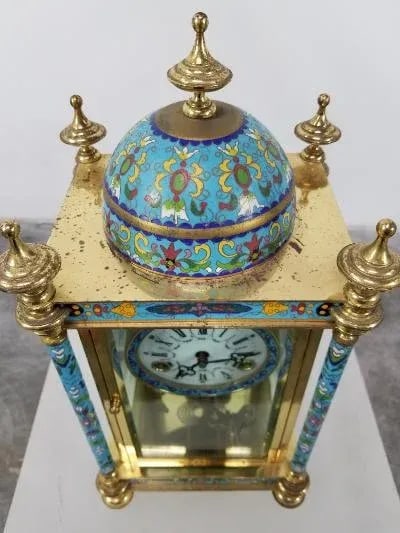 Vintage Asian Cloisonne Clock - 7