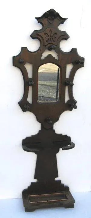Walnut Hall Tree c 1870 - 8