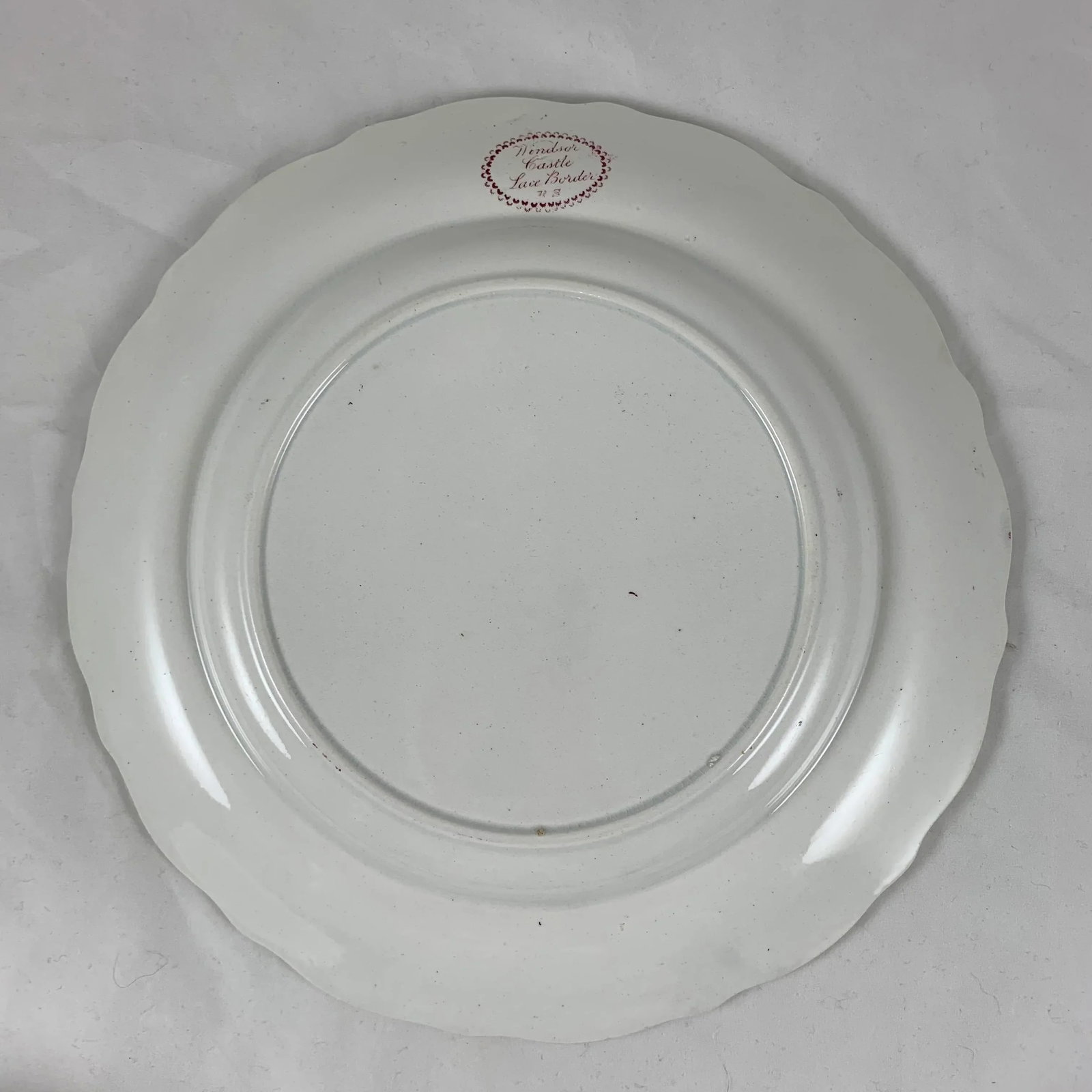 English Ralph Stevenson 'Windsor Castle' Red Transferware Dinner Plates, Set/4 - 11