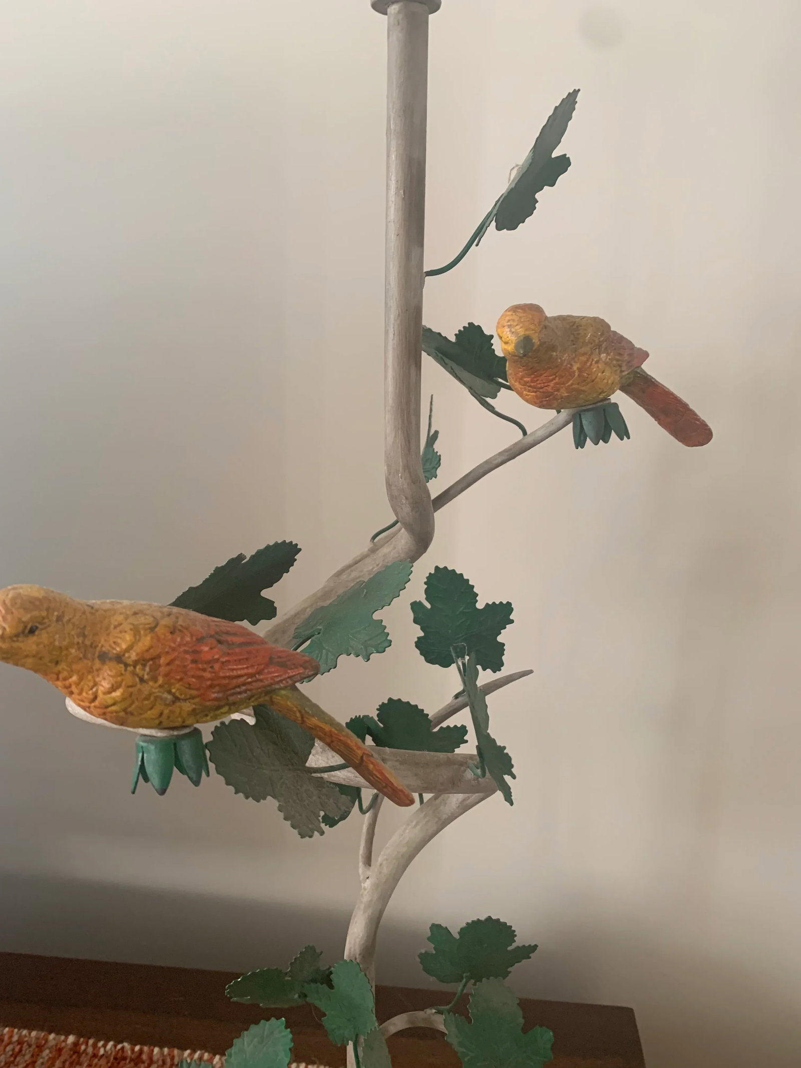 1990s Chelsea House Metal & Marble Lamp With Birds - 6