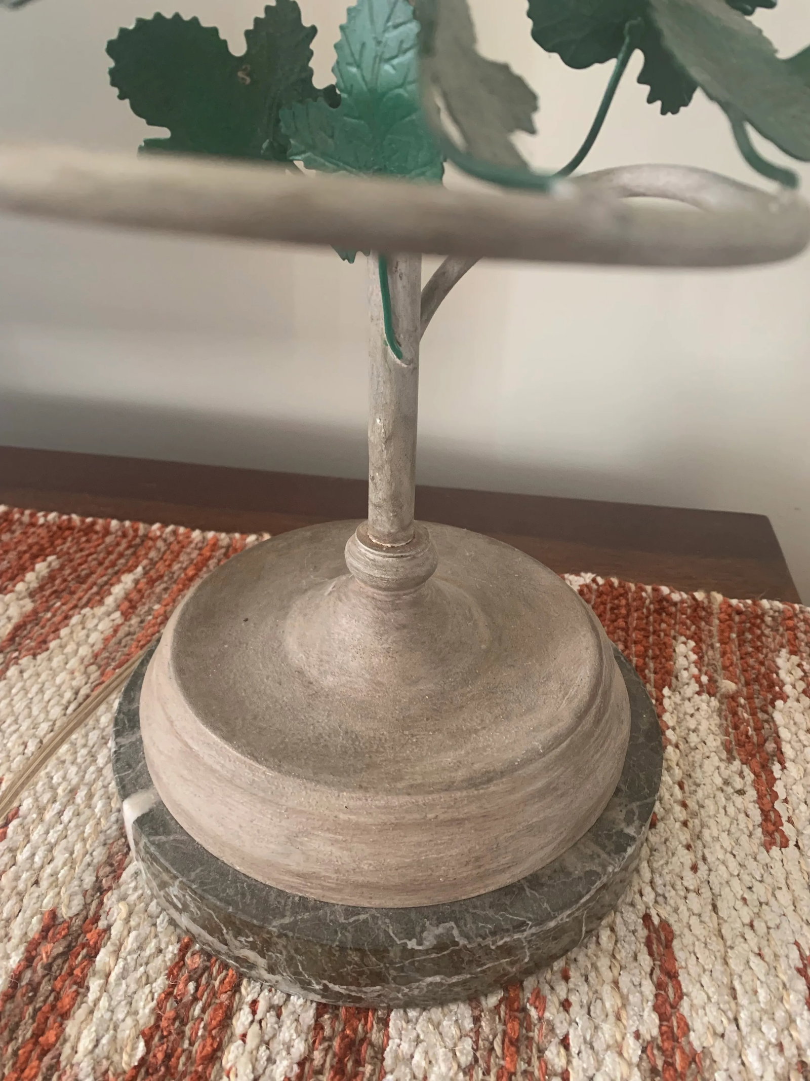 1990s Chelsea House Metal & Marble Lamp With Birds - 7