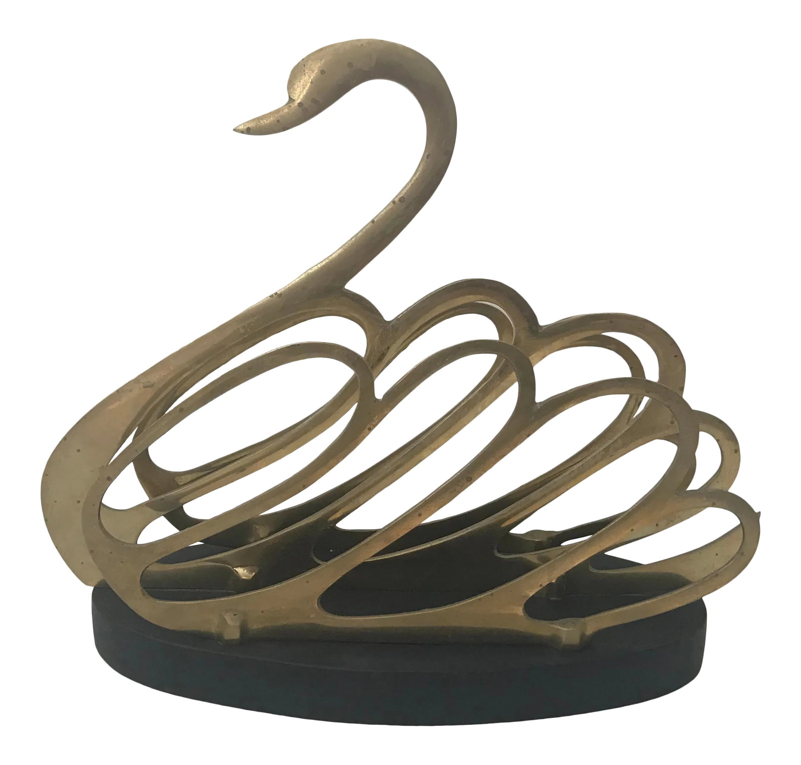 Brass Swan Letter Book Magazine Holder (1 of 7)