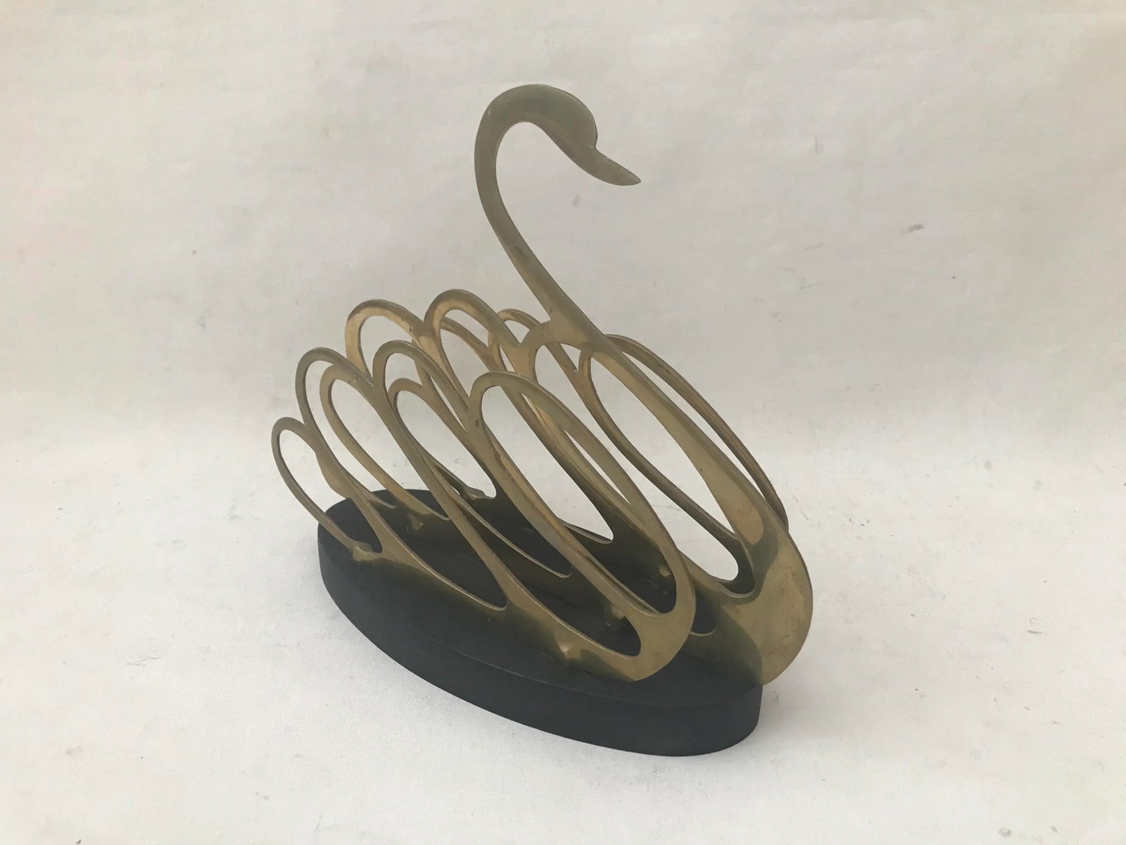 Brass Swan Letter Book Magazine Holder - 5