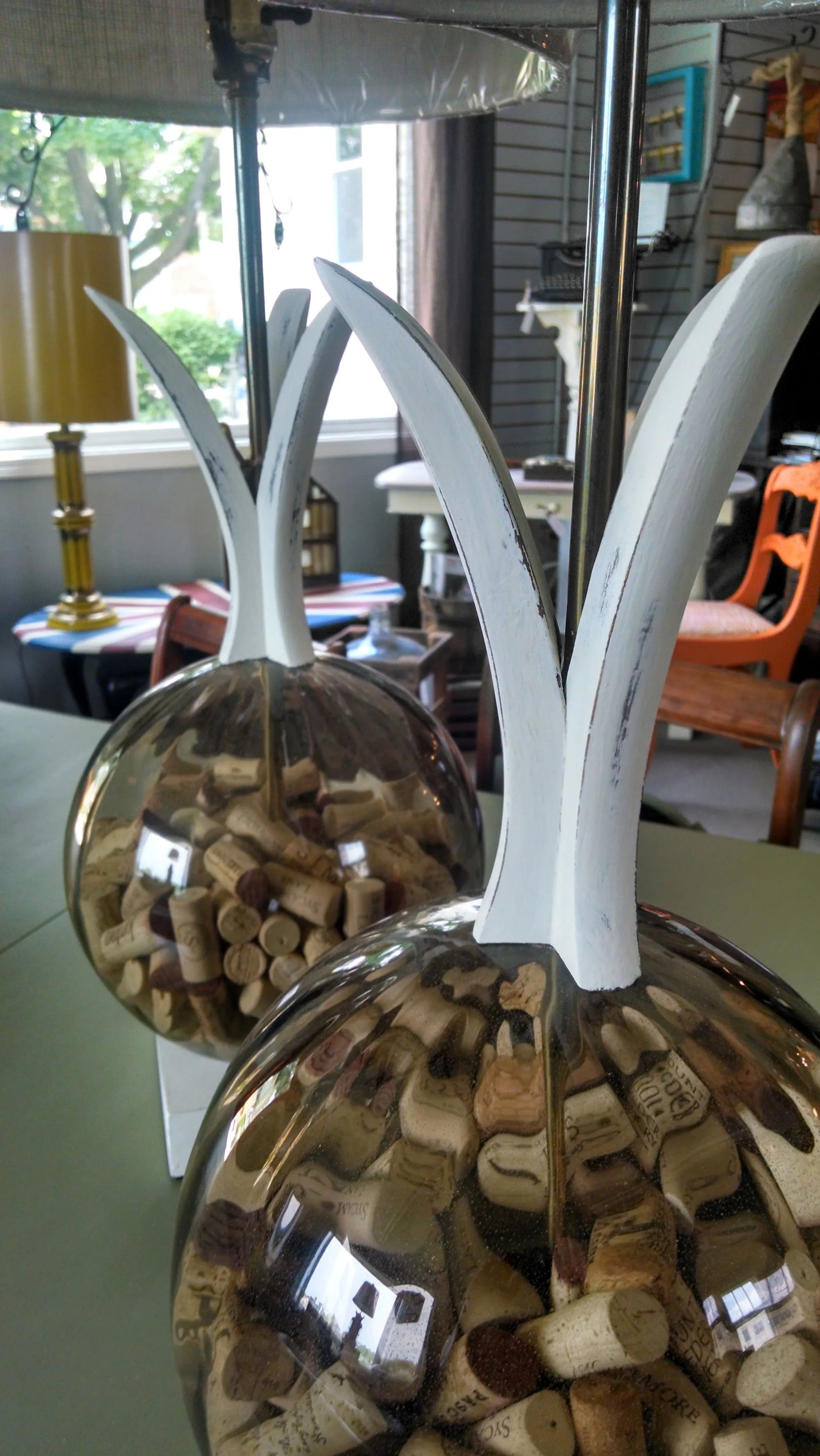 Mid-Century Modern Cork Lamps - A Pair - 4