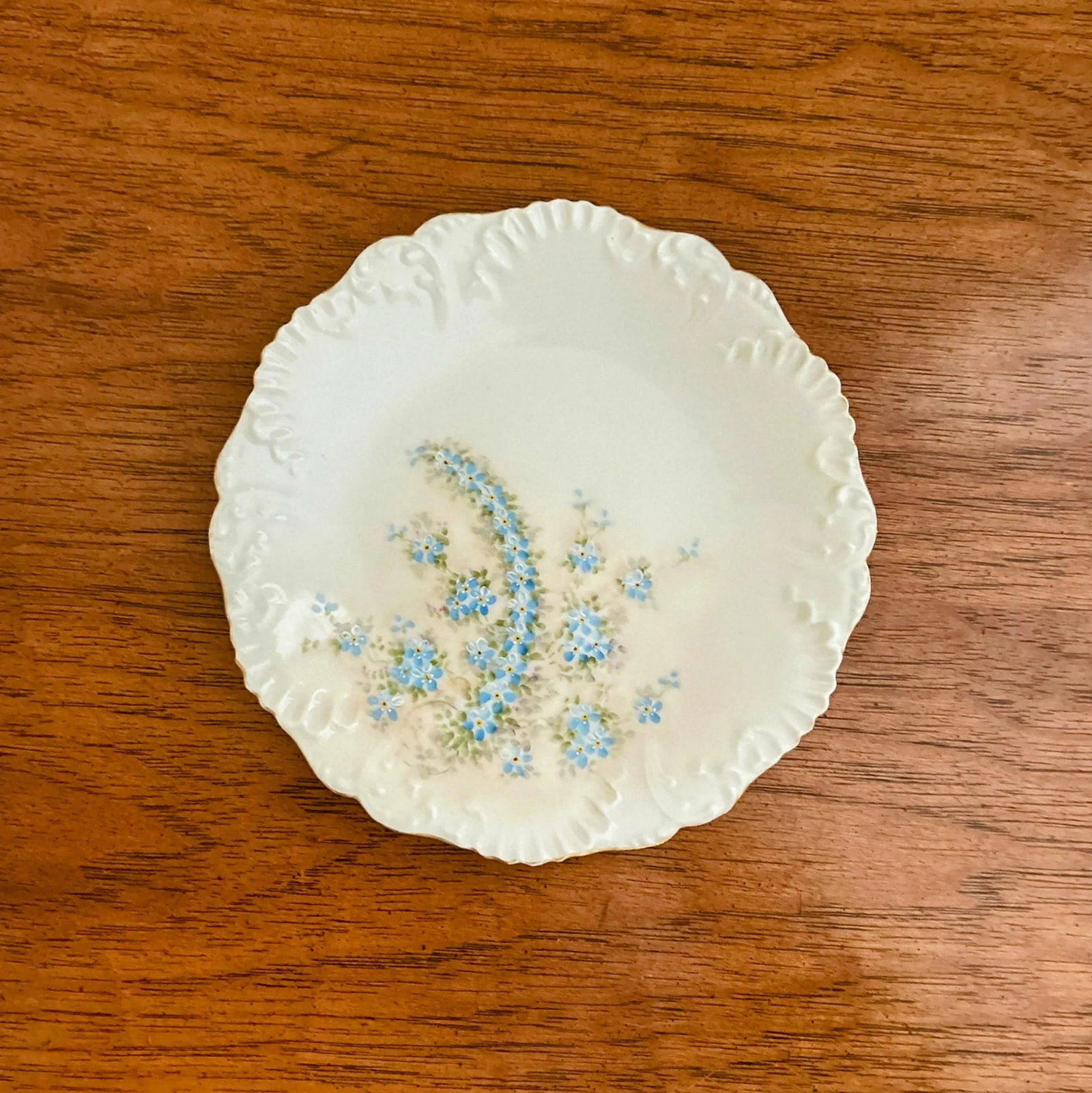 Antique Belle Epoque Limoges/Laviolette Forget-Me-Not Decorative Plate - 4