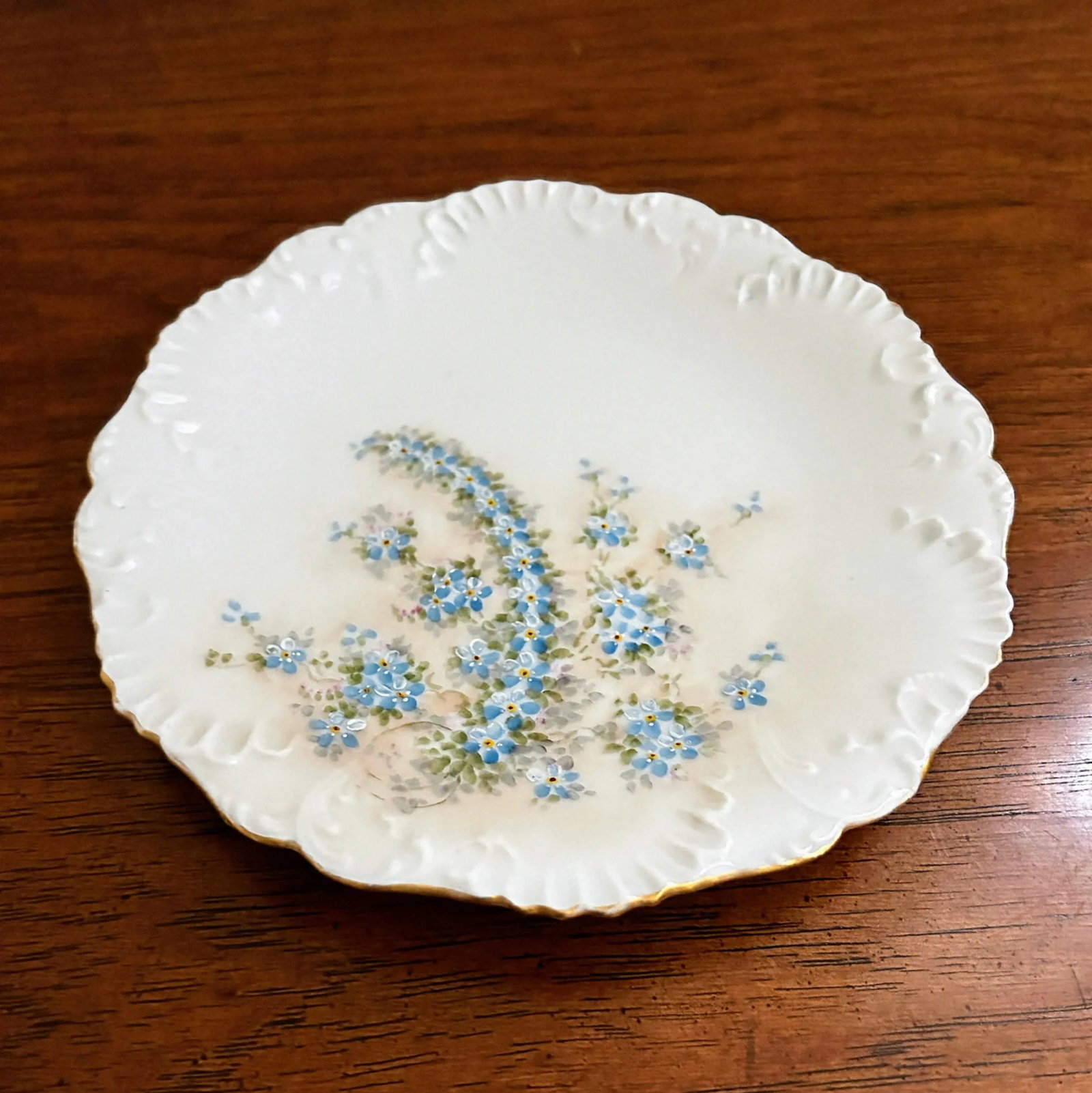 Antique Belle Epoque Limoges/Laviolette Forget-Me-Not Decorative Plate - 6