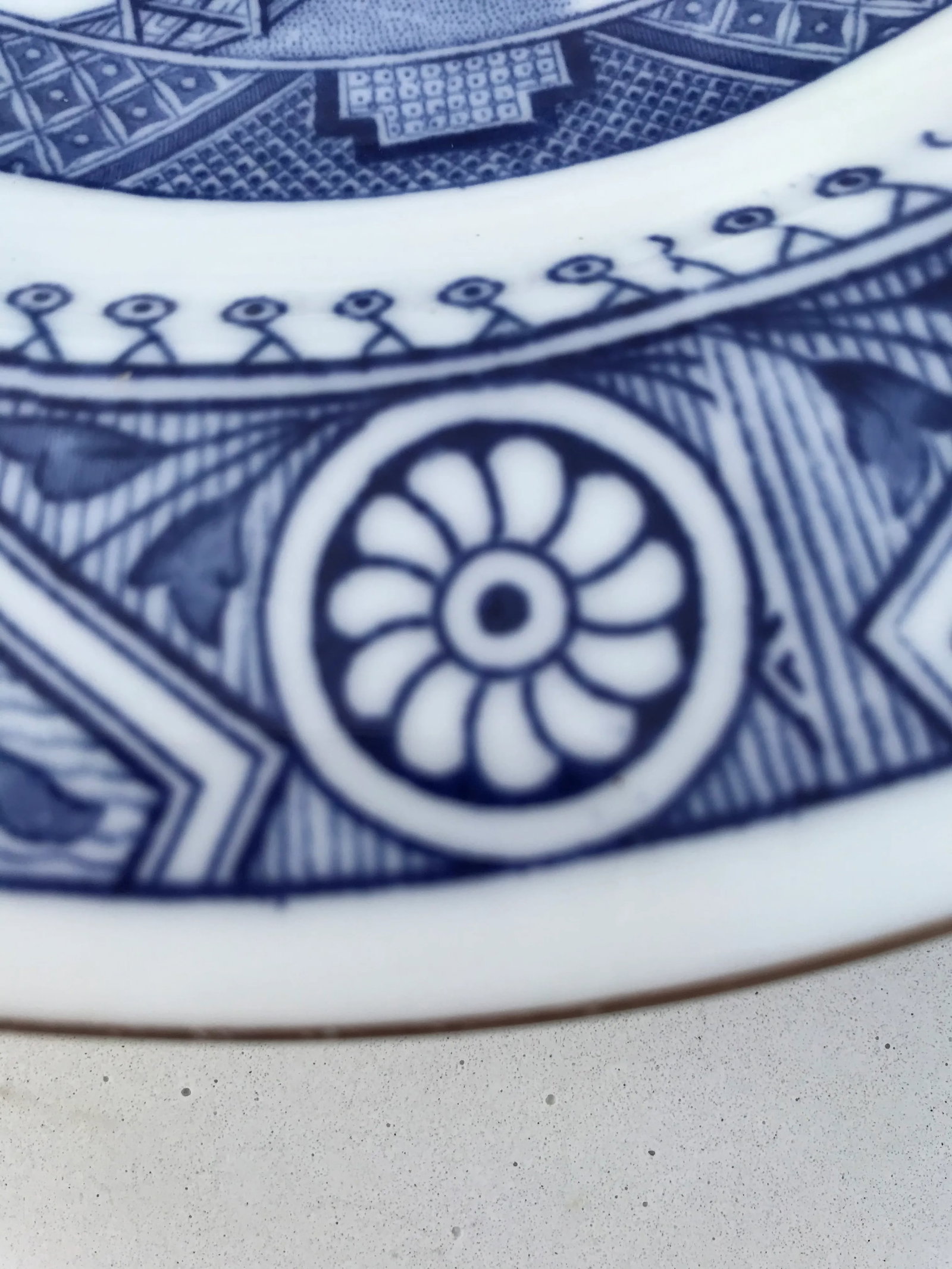 Wedgwood Antique Chinoiserie Blue Willow Shallow Bowls and Plates - A Set of 11 - 6