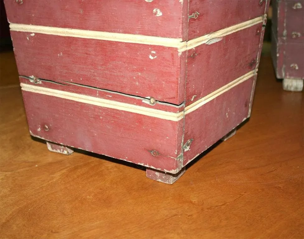 Square Wooden French Jardinieres - Set of 4 - 4