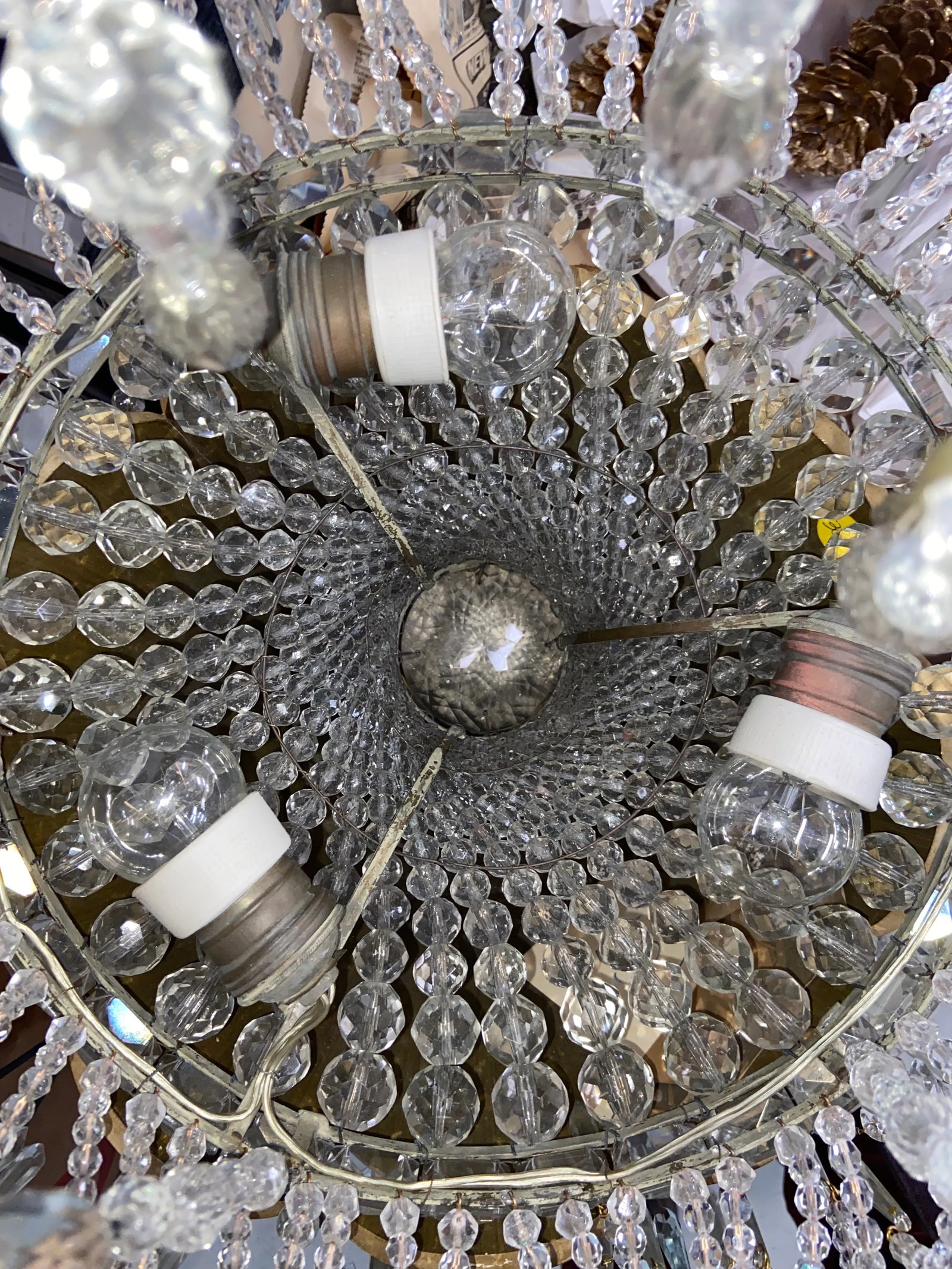 Neoclassical Swedish Beaded Crystal Chandelier - 11