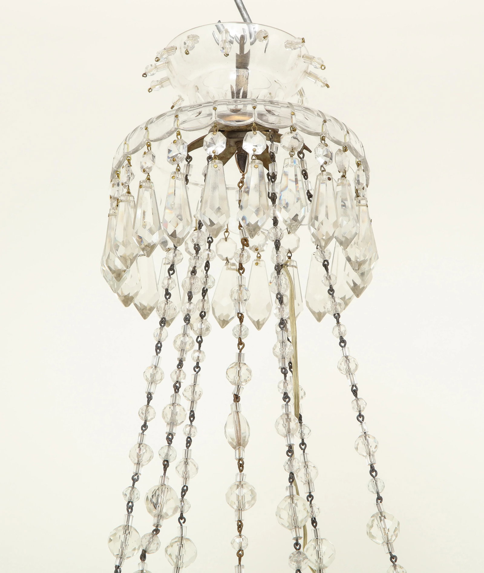 Neoclassical Swedish Beaded Crystal Chandelier - 5