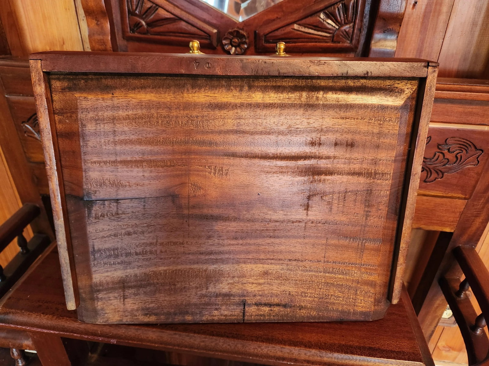 Late 20th Century Victorian Style Mahogany Hall Tree With Storage - 10