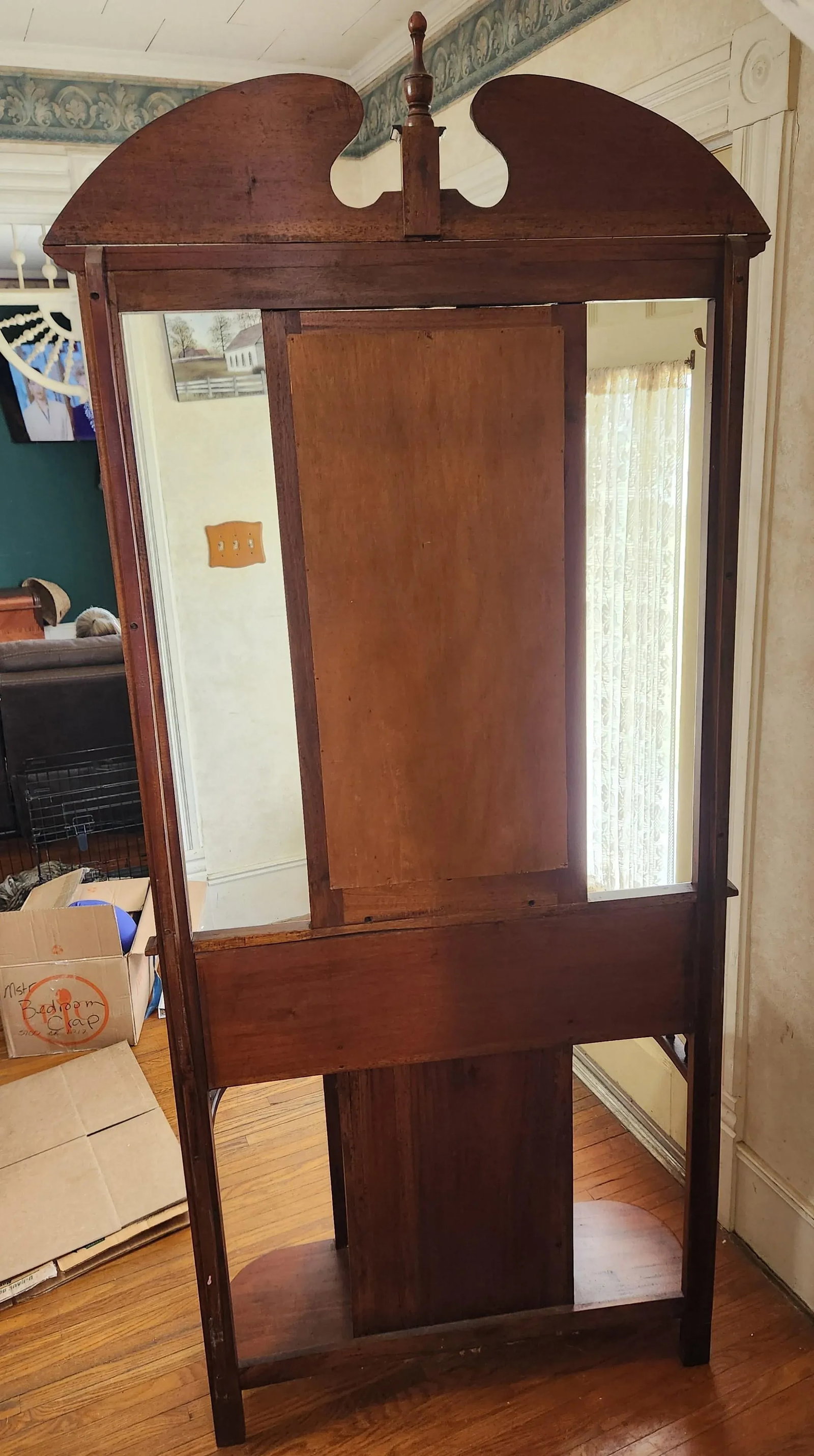 Late 20th Century Victorian Style Mahogany Hall Tree With Storage - 4