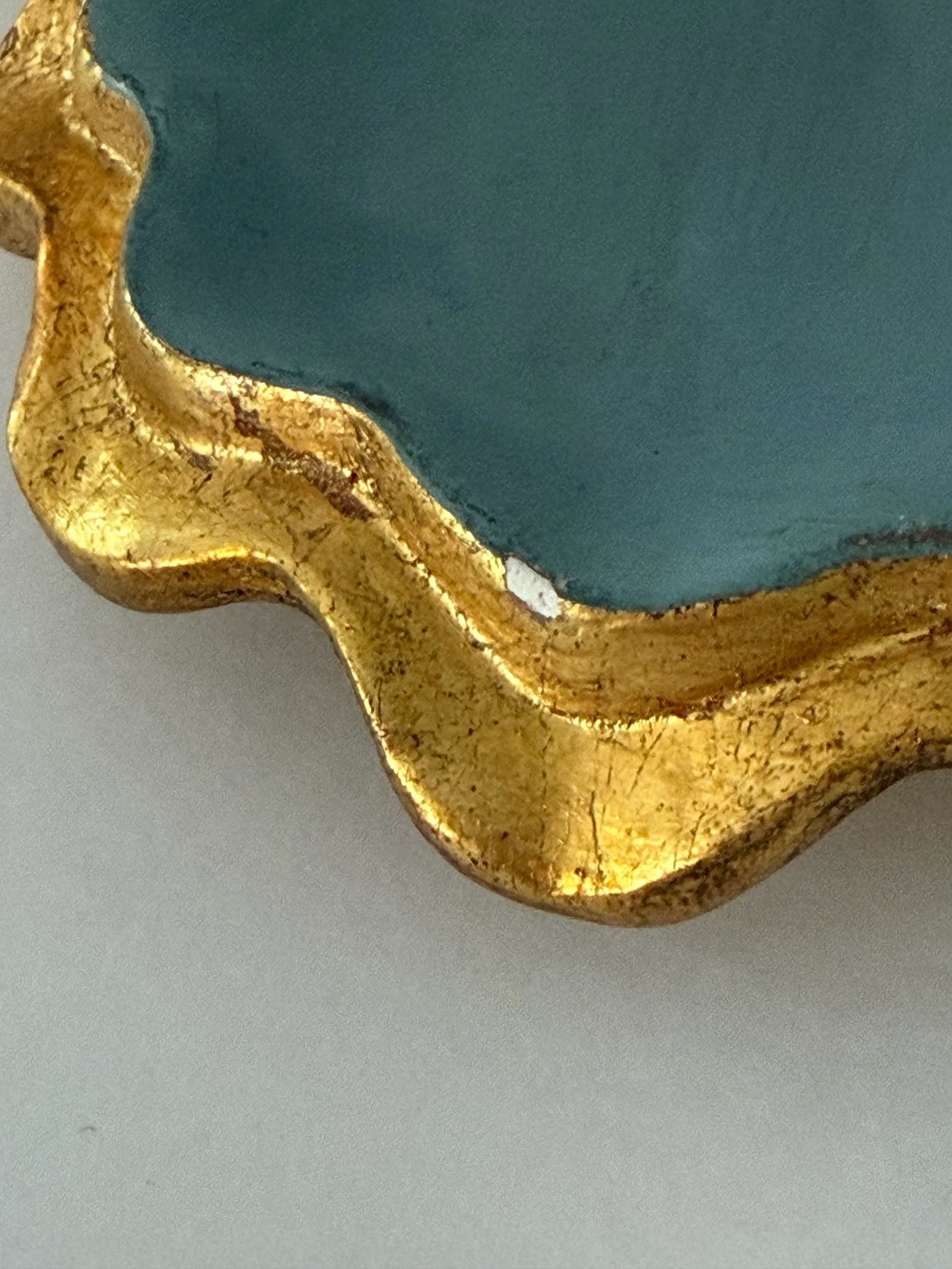 Vintage Gilt Shell Covered Ceramic Box - 10