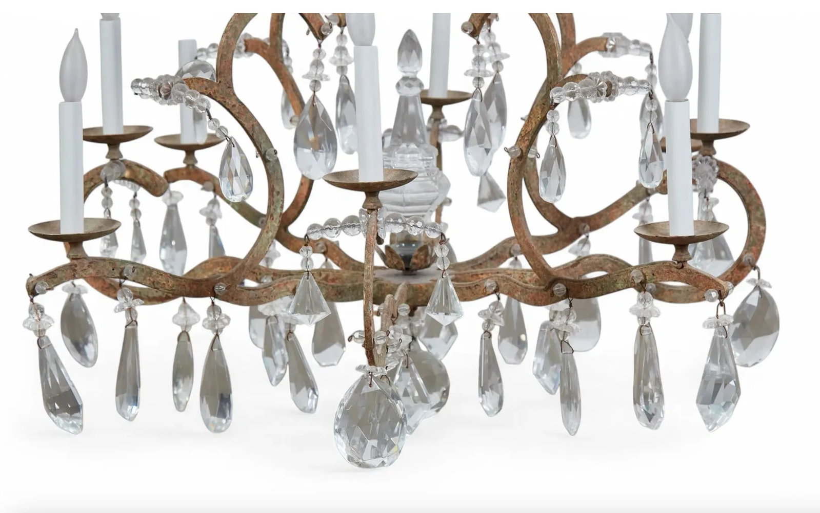 Dennis and Leen Iron and Crystal Chandelier - 5
