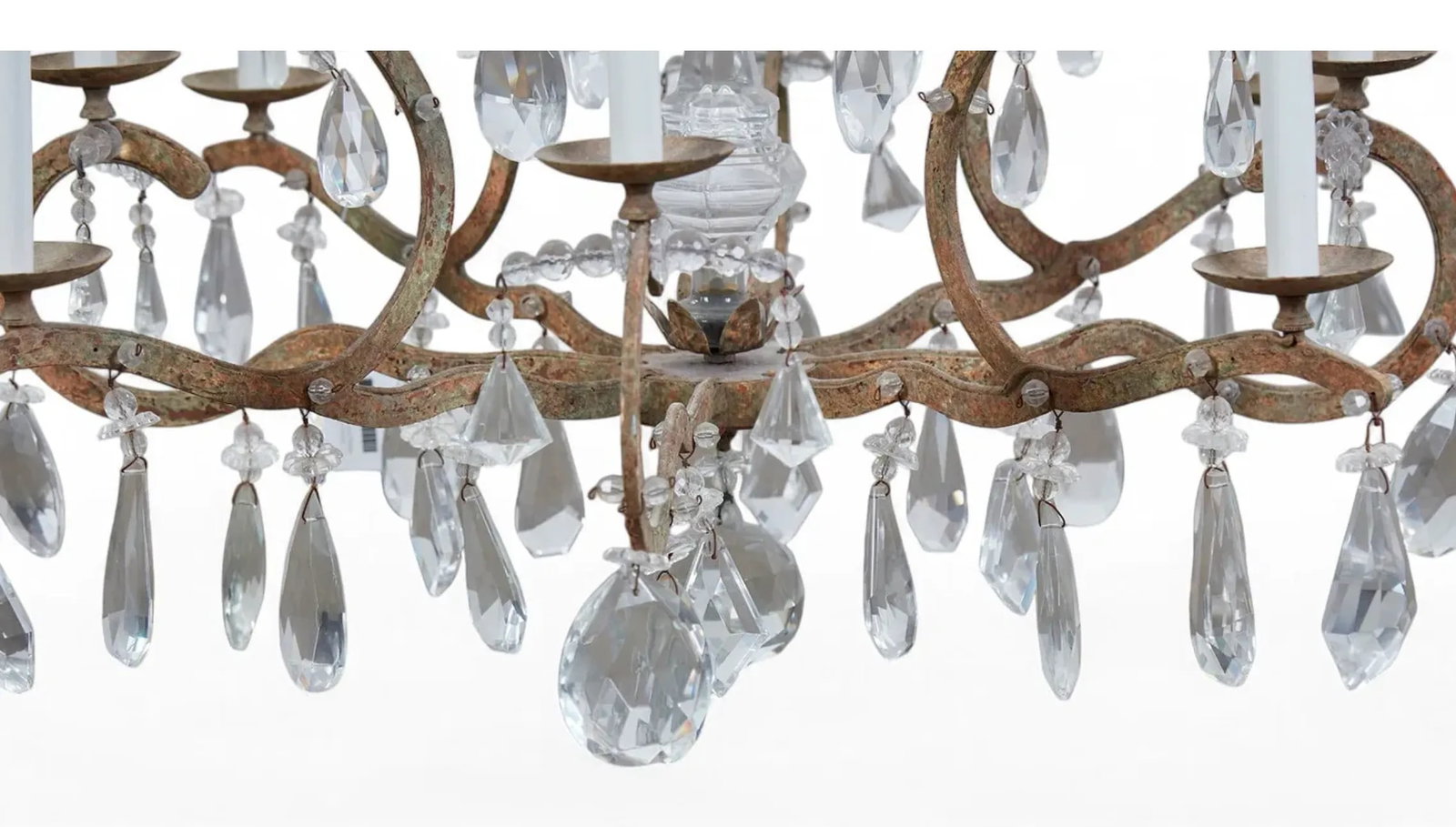 Dennis and Leen Iron and Crystal Chandelier - 7