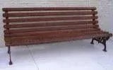 Cast Iron and Wood Slat Park of Railway Bench - 2