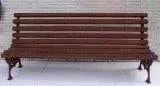 Cast Iron and Wood Slat Park of Railway Bench - 3