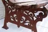 Cast Iron and Wood Slat Park of Railway Bench - 4