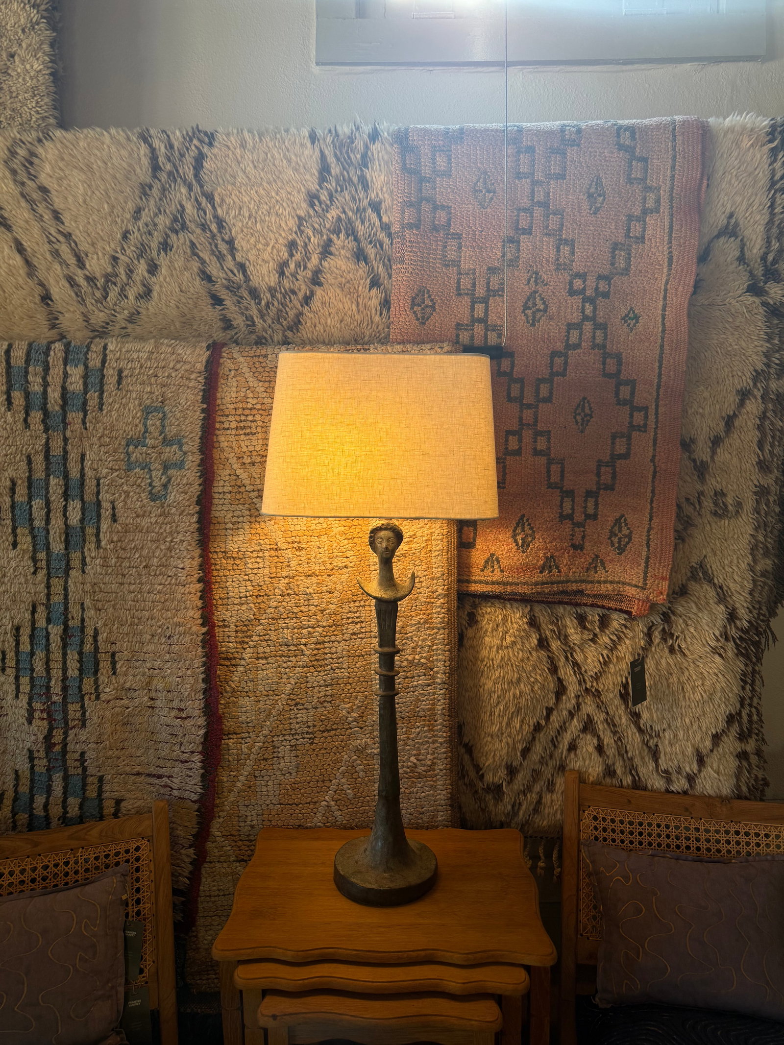 Mid 19th Century "Tete De Femme" Table Lamps After Giacometti, Pair - 2
