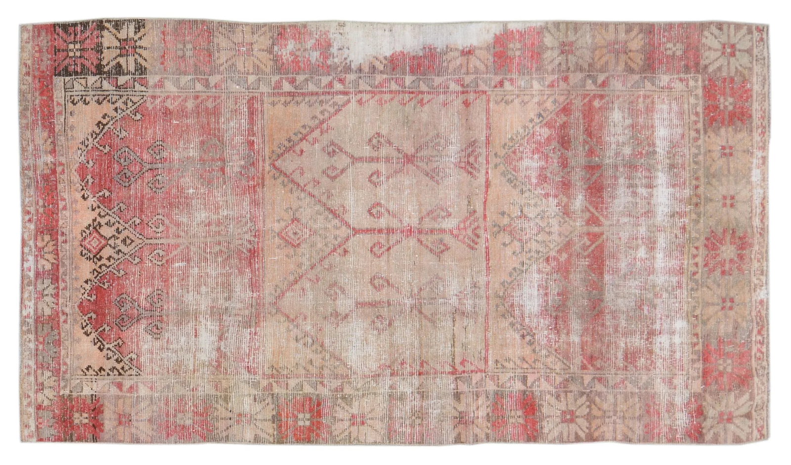 1960s Vintage Anatolian Oushak Handmade Hand Knotted Rug With Natural Colors,4'10"x8"8 - 3