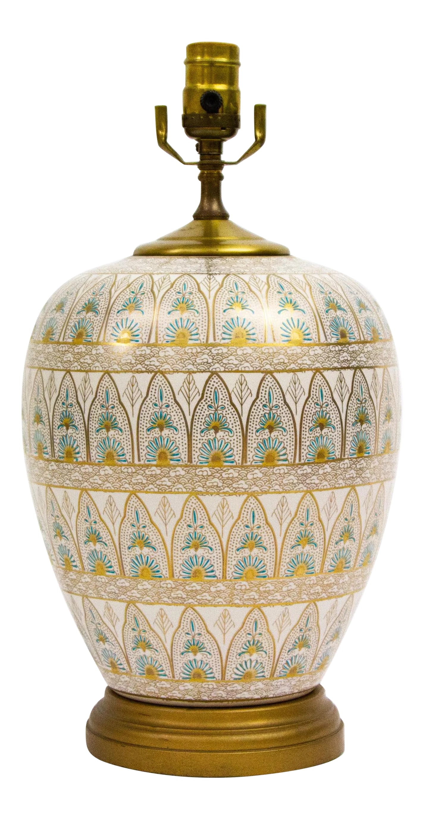 1980s Modern Japanese Signed Hand Painted Porcelain Lamp (1 of 7)