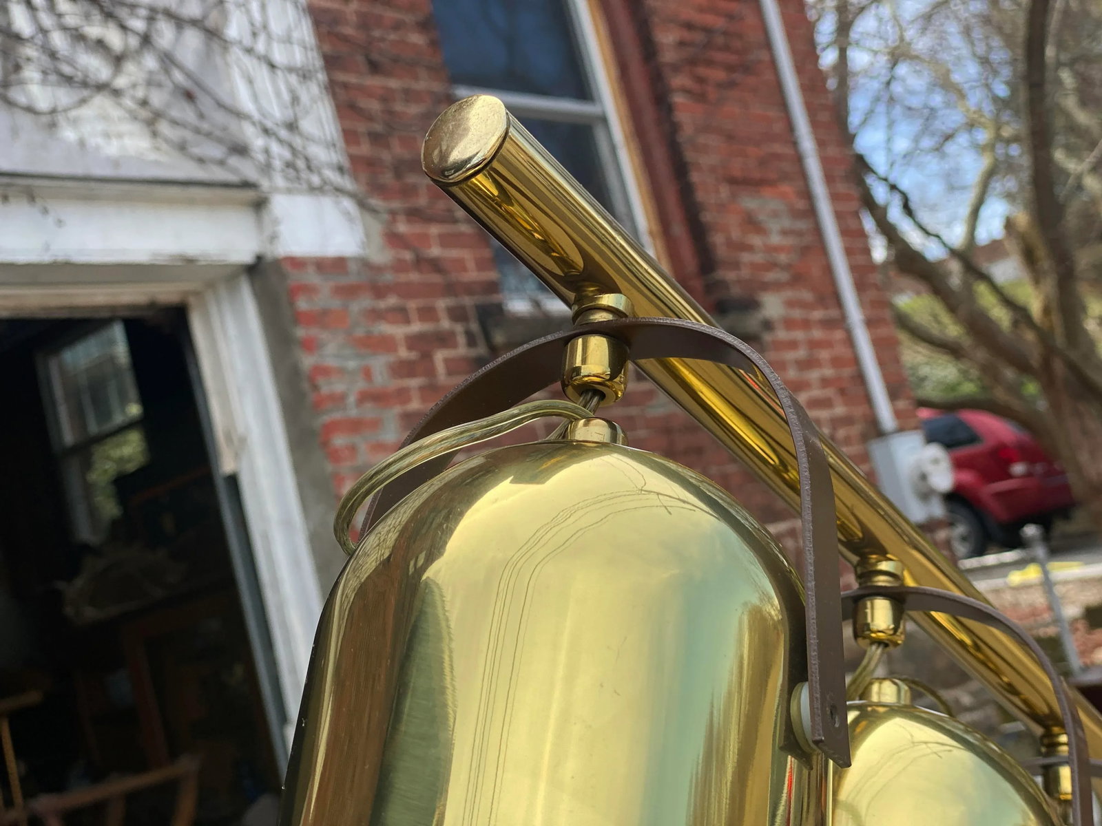 Mid-Century Atomic Space Age Brass Spotlight Arch Floor Lamp by Clover - 5