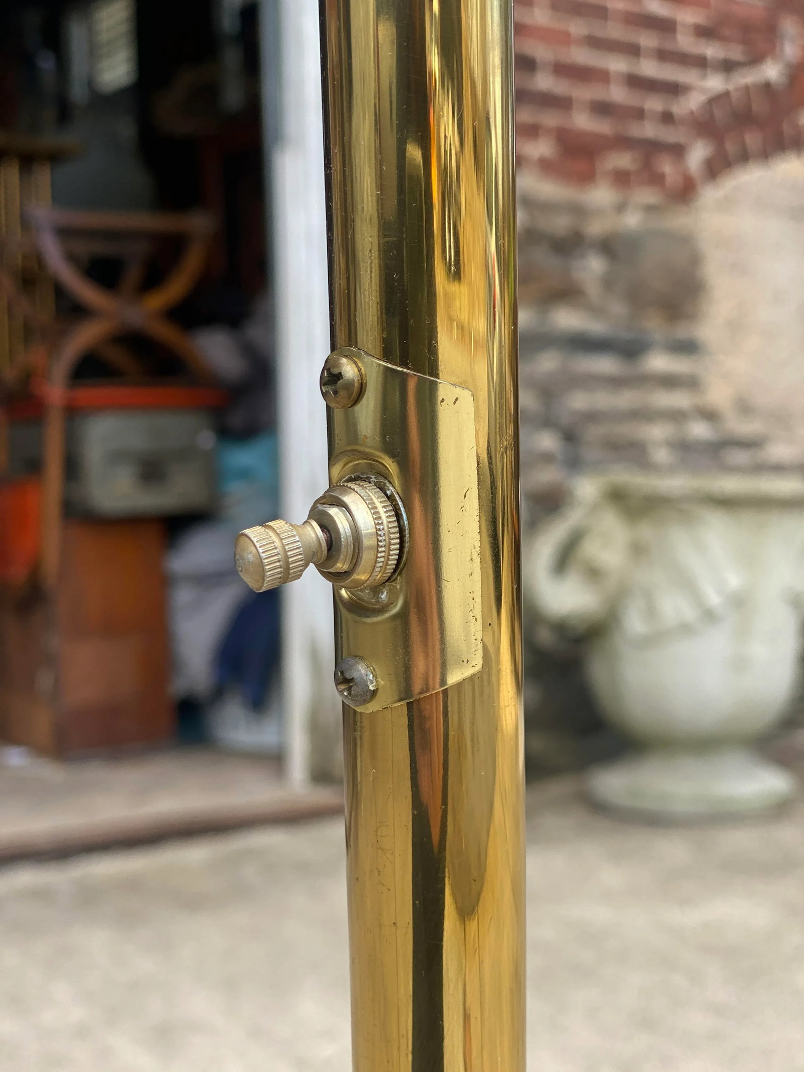 Mid-Century Atomic Space Age Brass Spotlight Arch Floor Lamp by Clover - 6