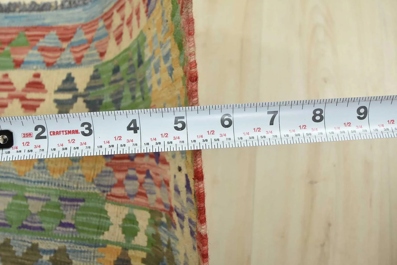 Kilim Rug 8'7'' X 11'11'' Multicolor Wool Geometric Handwoven Oriental Carpet - 11