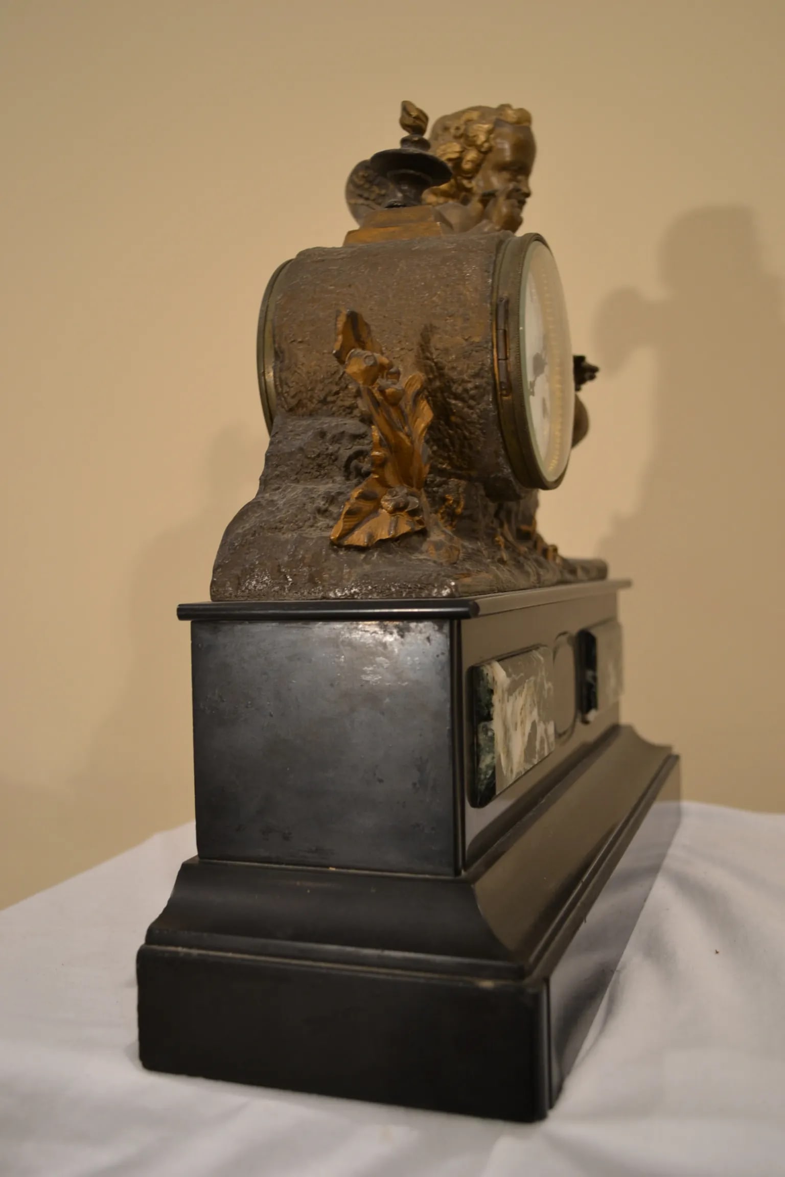 Antique Clock Late 19th Century Japy Freres Cherub Mantel - 4