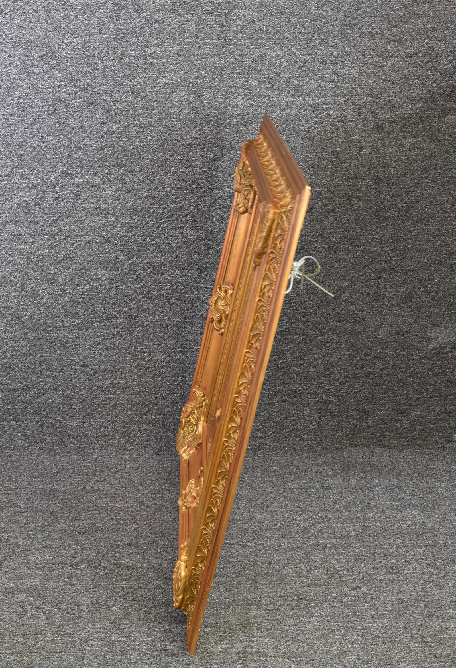 Vintage Gilded Baroque Style Mantle Mirror - 2